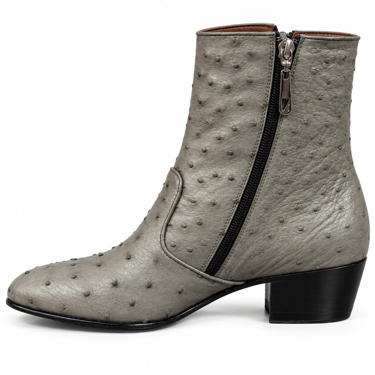 Marquez de Leon Botin Avestruz 2304O - Gris Oscuro