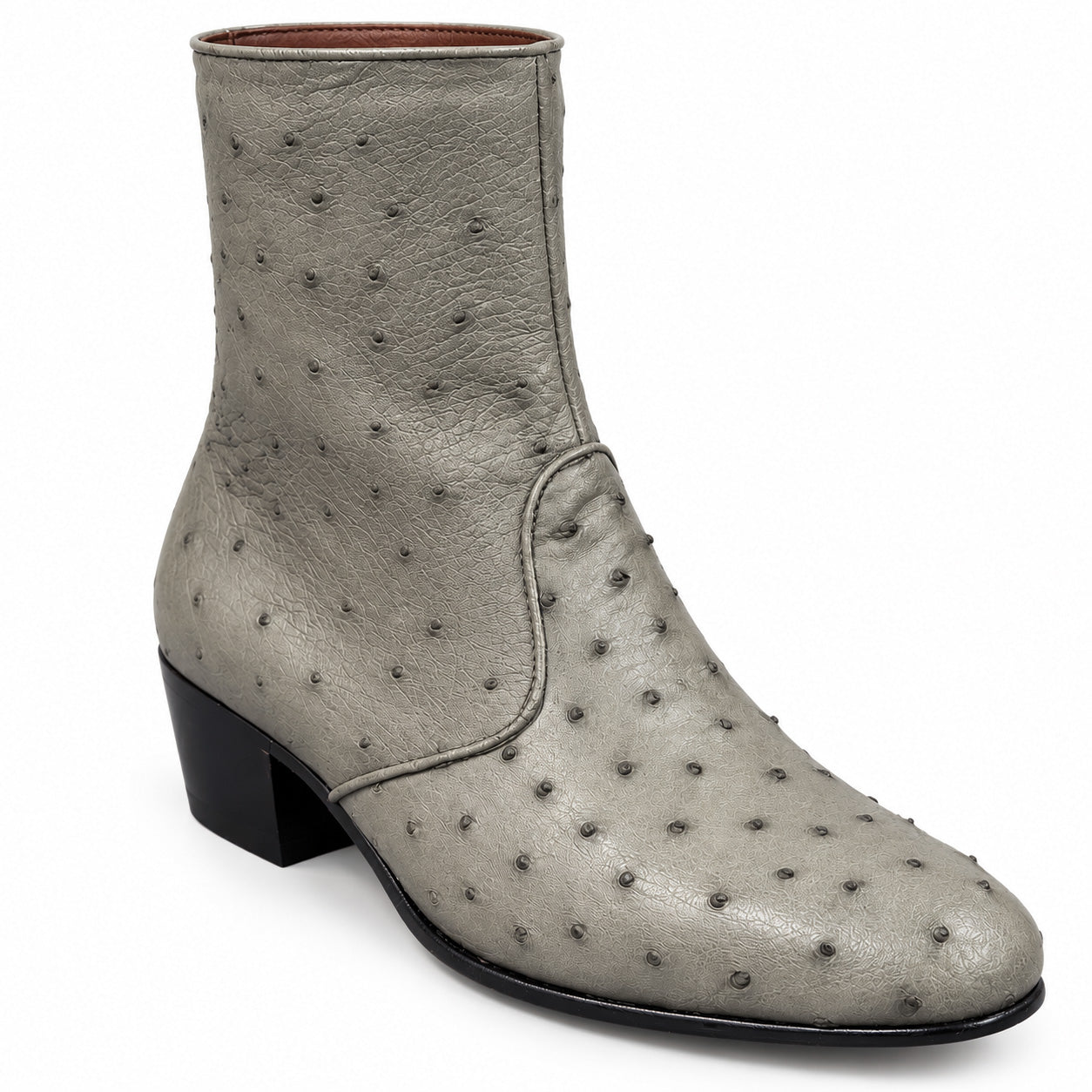 Marquez de Leon Botin Avestruz 2304O - Gris Oscuro