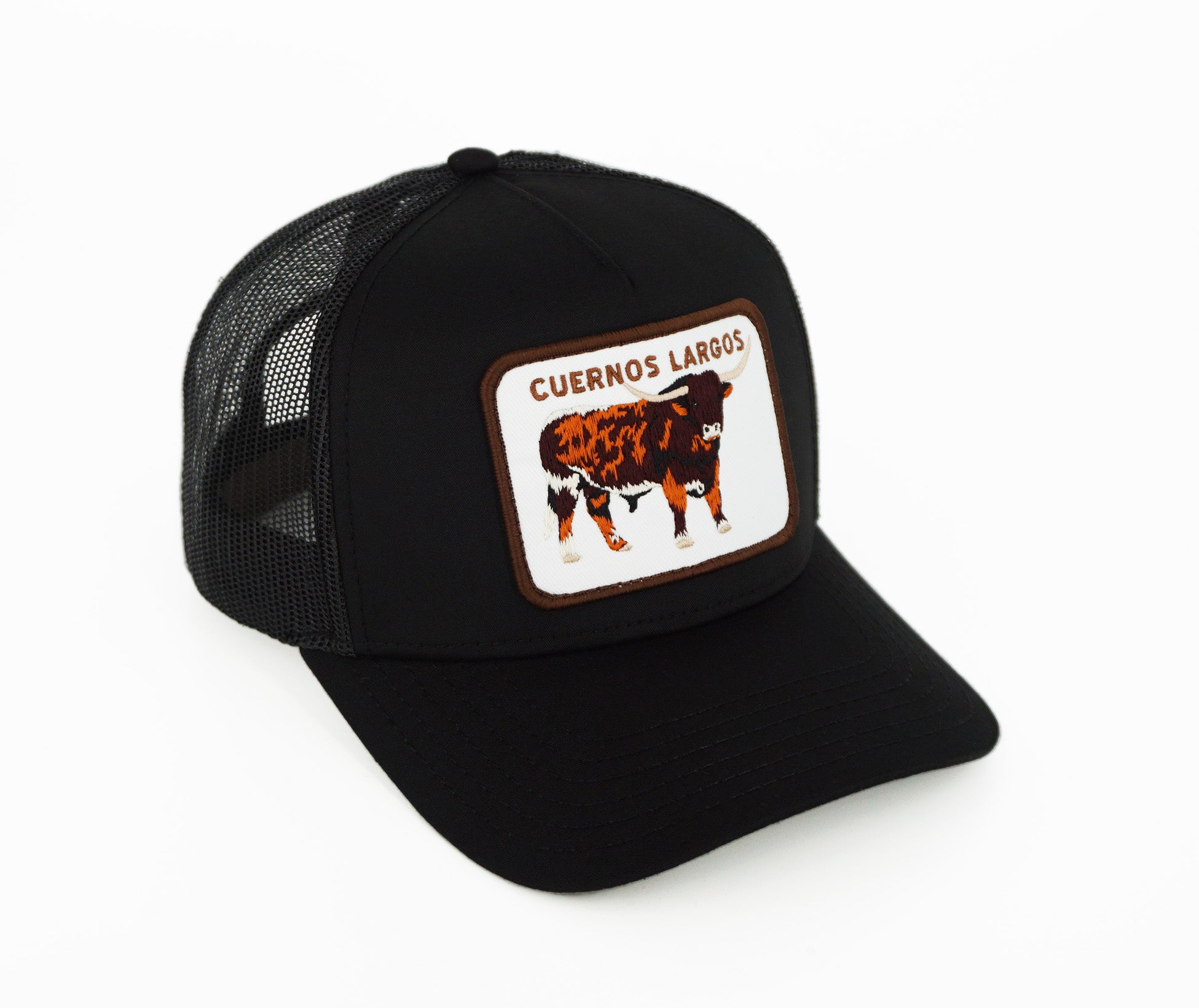 El Viejon Brand Ranchero Life Cuernos Largos Black AVC Hat