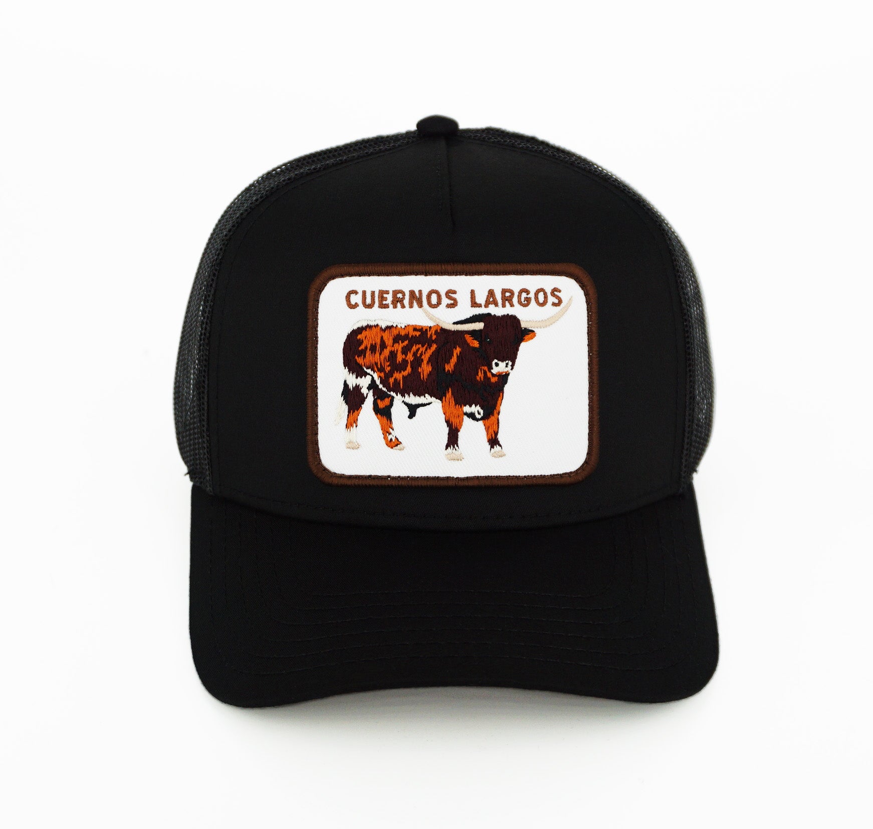 El Viejon Brand Ranchero Life Cuernos Largos Black AVC Hat