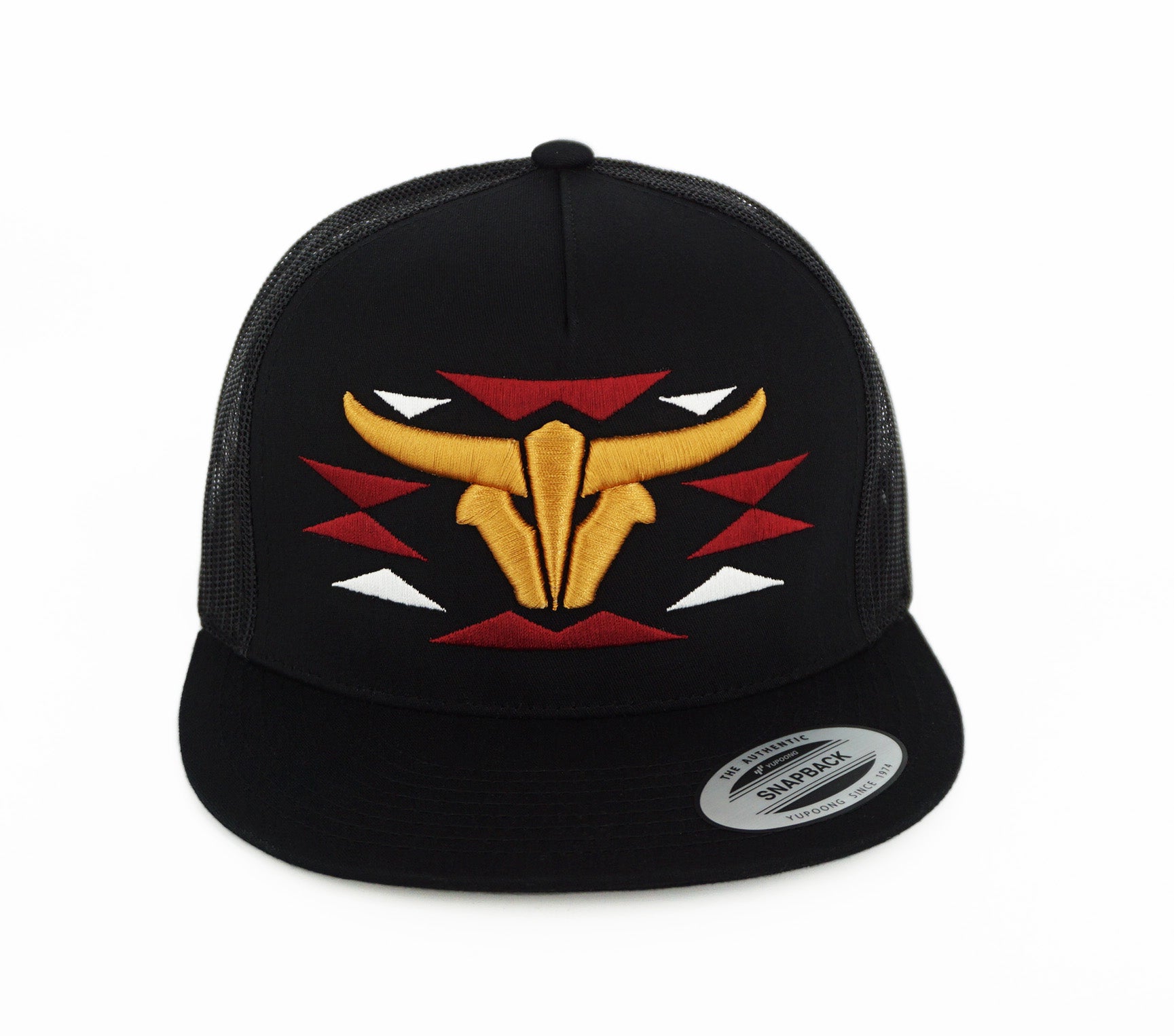 El Viejon Brand Cherokee Black Flat Visor Hat