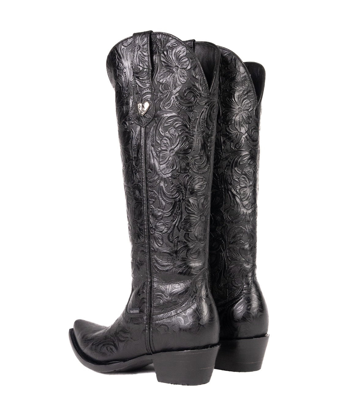 Rock'em Nancy Tall Calf Snip Toe Cowgirl Boot 014 - Black