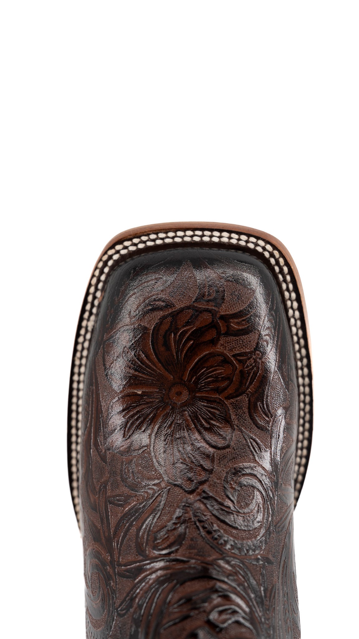 Rock'em Women's Alma Flor de Luz Tooled Square Toe 012 - Brown