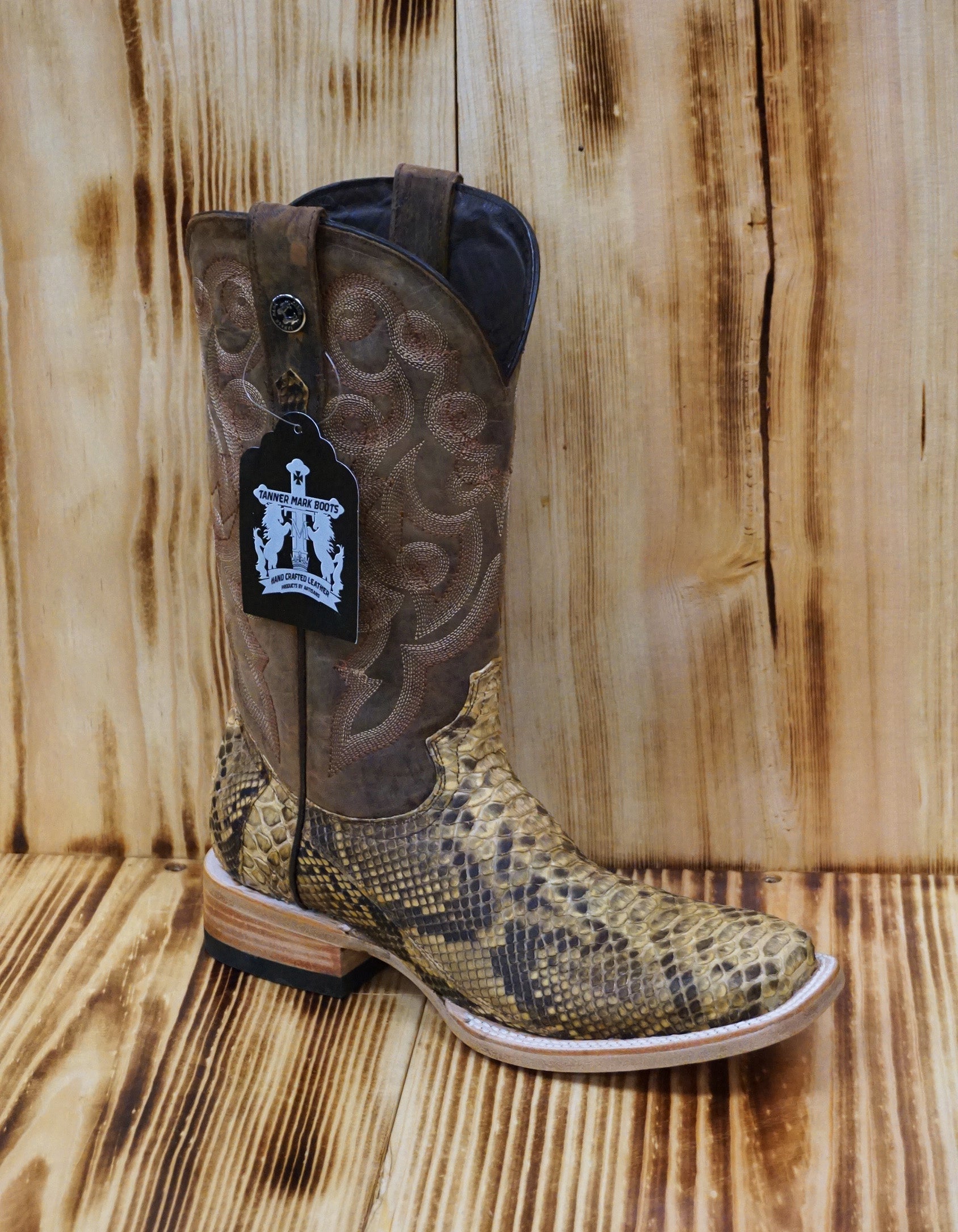 Tanner Mark Python Boot TMX200422 - Pull up Antique
