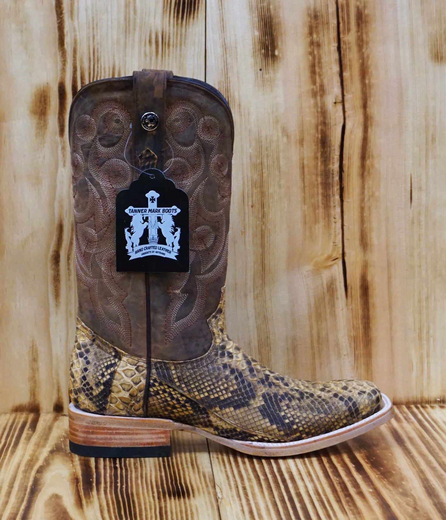Tanner Mark Python Boot TMX200422 - Pull up Antique