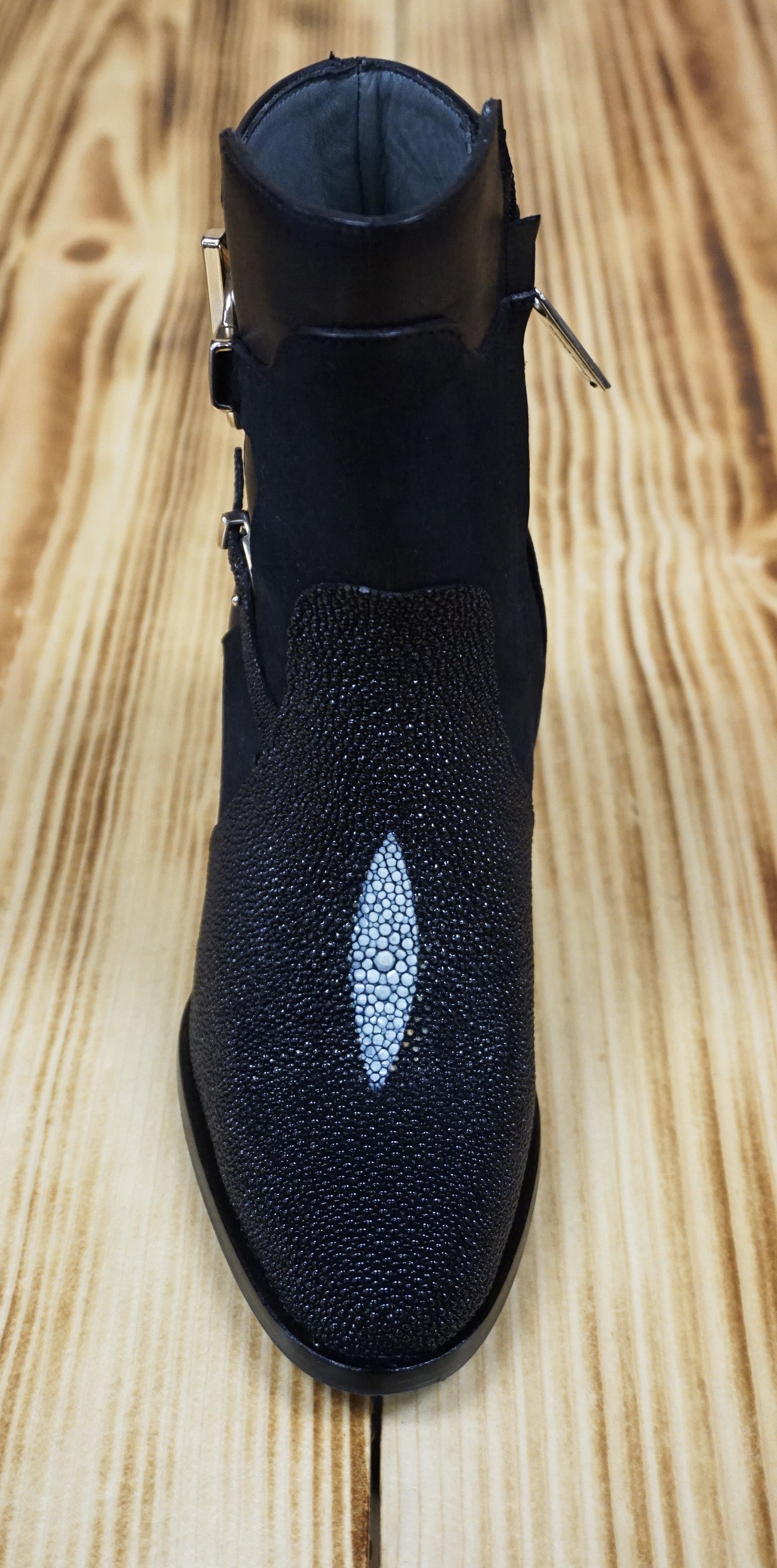 Cuadra Women's Short Boot Stingray/Cowhide FC534 - Black