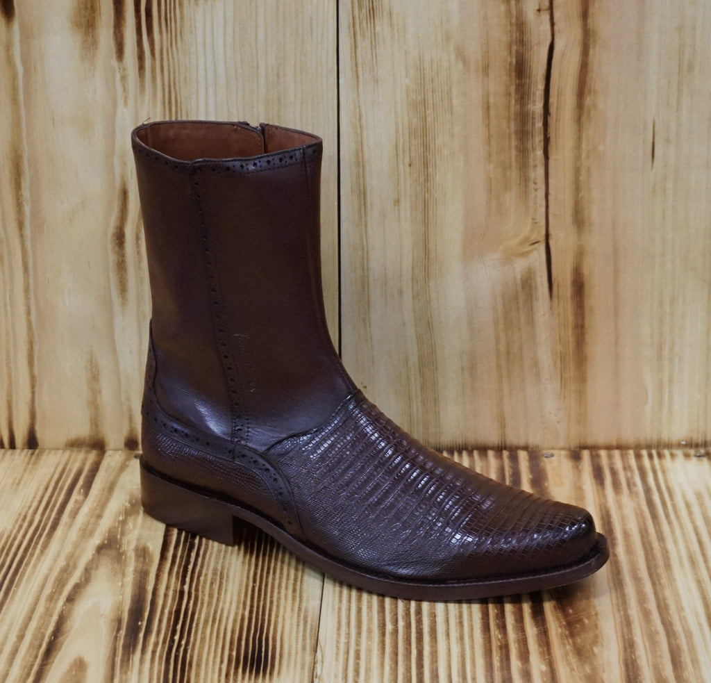 Cuadra Men's Lizard Short Boot FC627 - Dark Brown