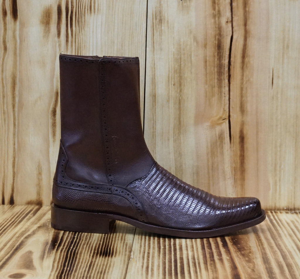 Cuadra Men's Lizard Short Boot FC627 - Dark Brown