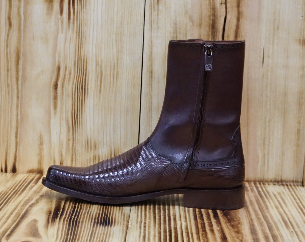 Cuadra Men's Lizard Short Boot FC627 - Dark Brown