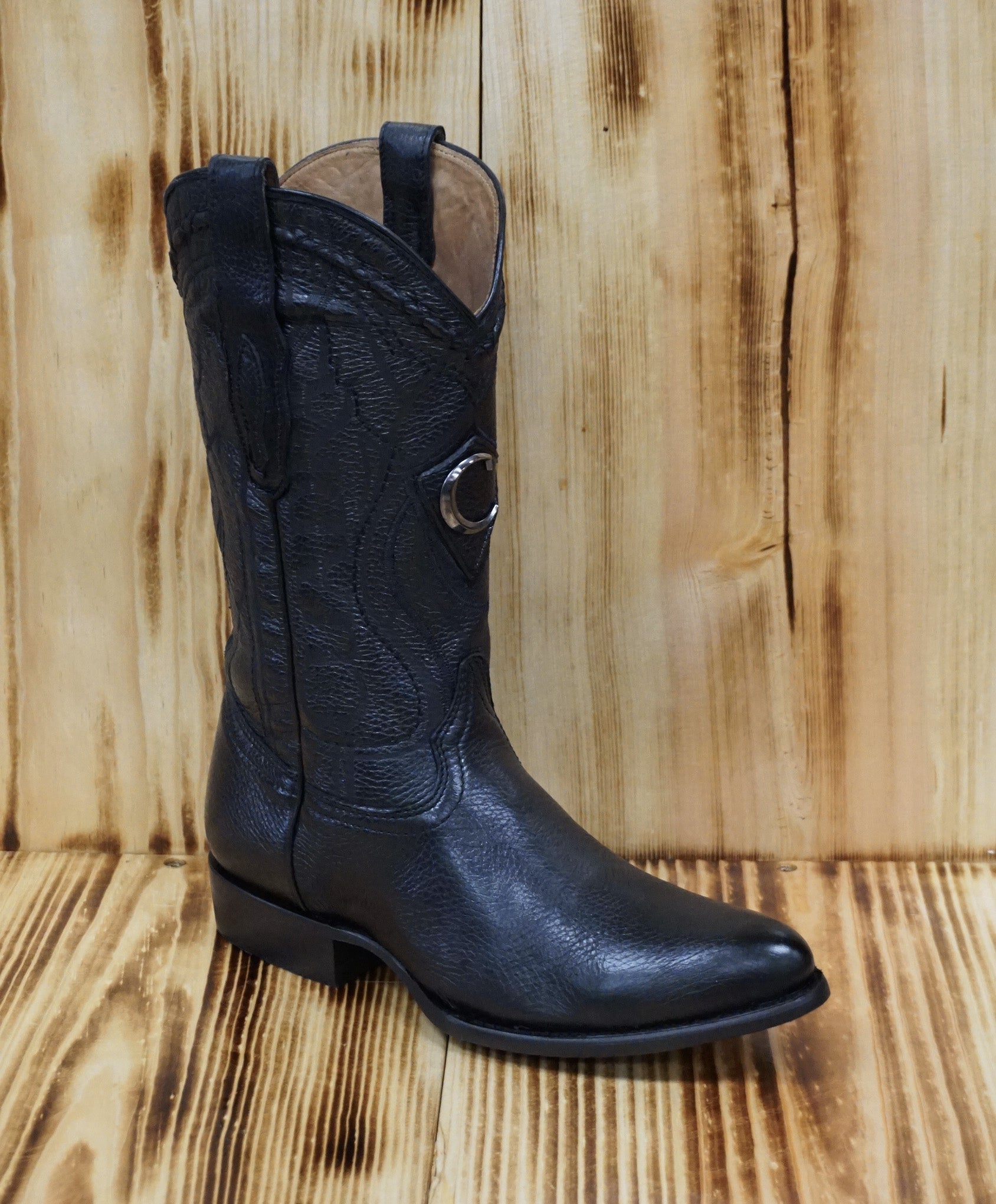 Cuadra Men's Round Toe Deer CU682 - Black