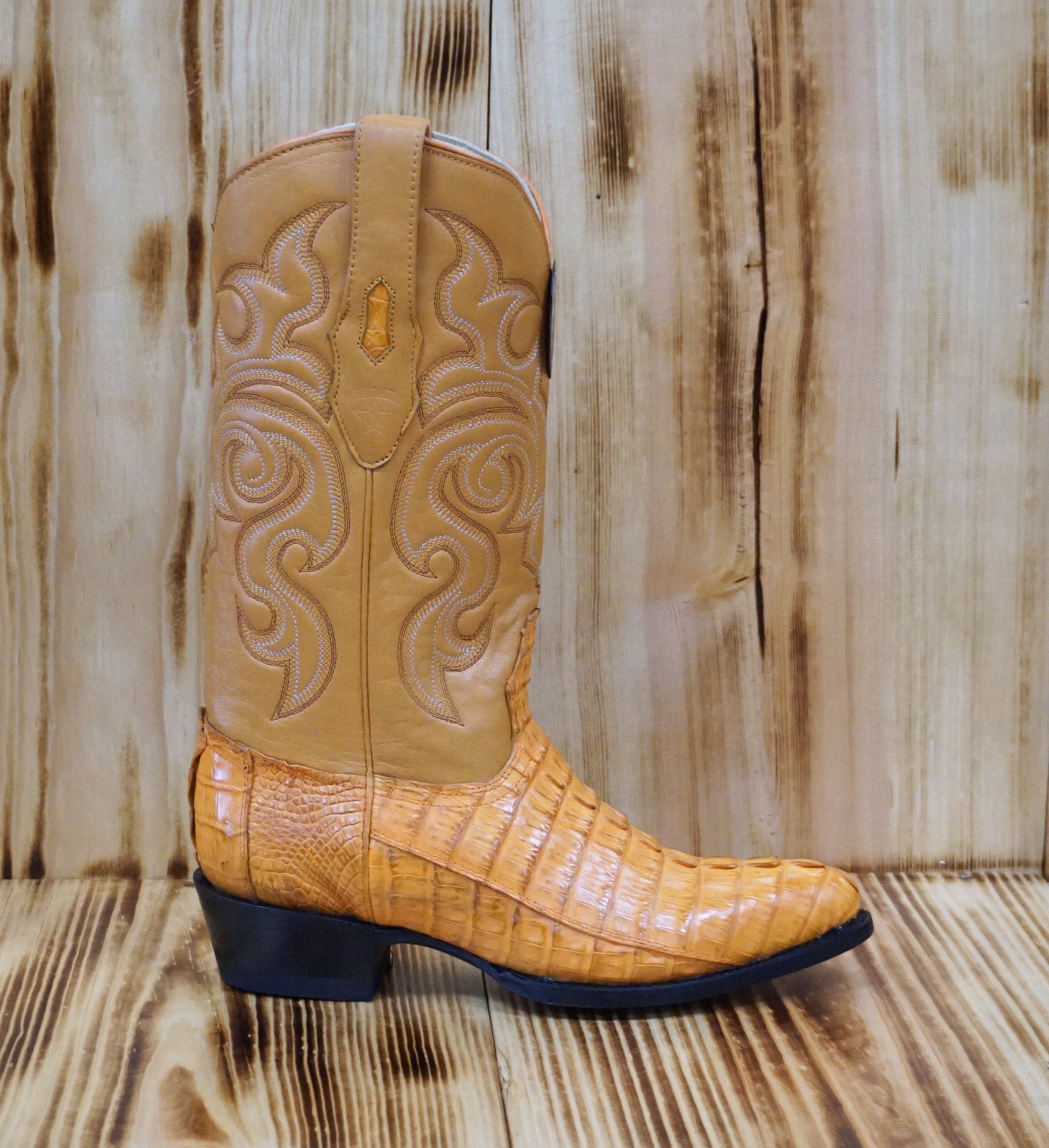 Los Altos Boots J-Toe Caiman Tail 990102 - Buttercup