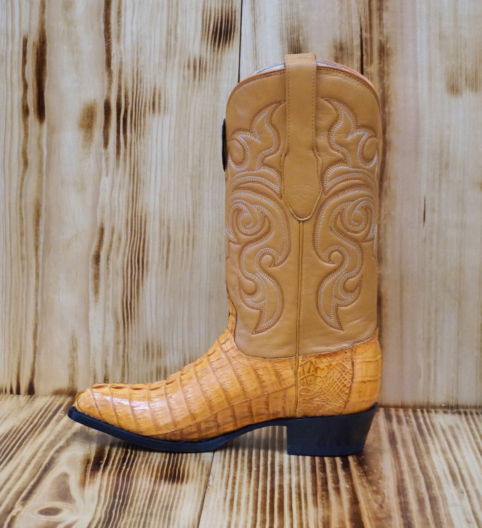 Los Altos Boots J-Toe Caiman Tail 990102 - Buttercup