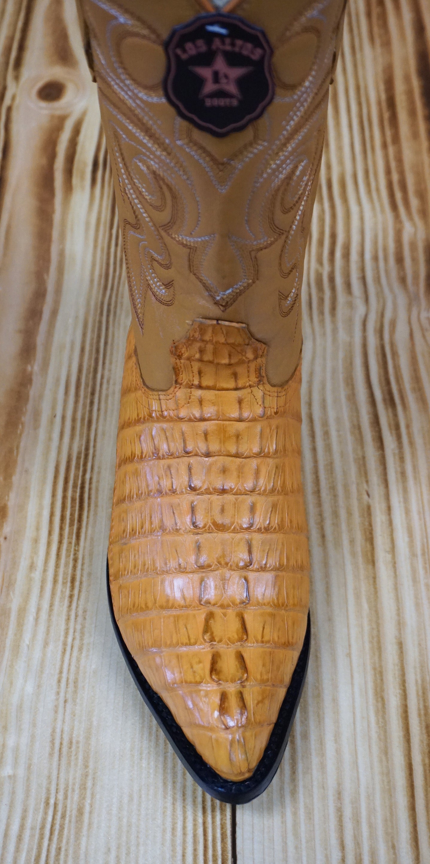 Los Altos Boots J-Toe Caiman Tail 990102 - Buttercup