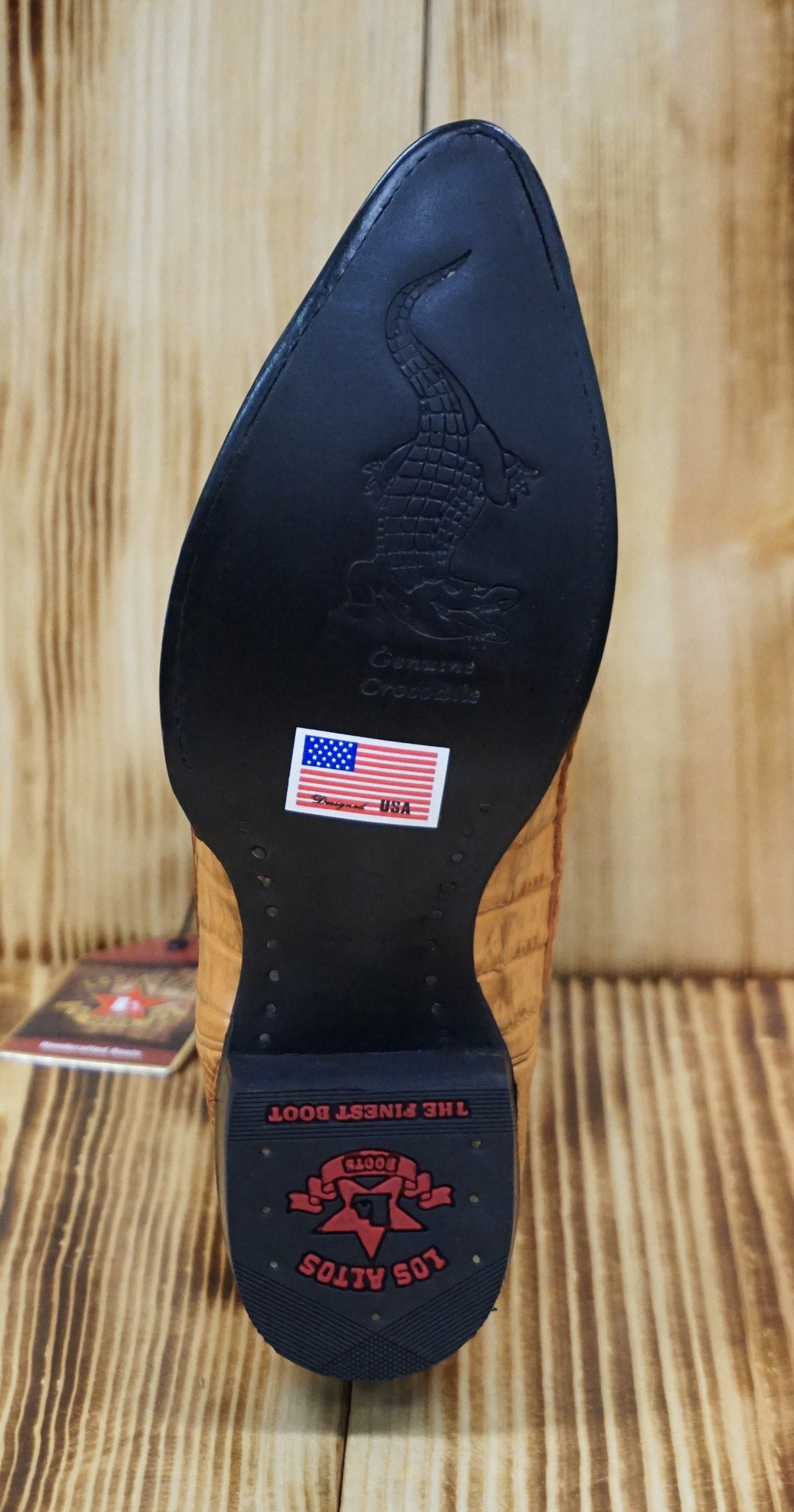 Los Altos Boots J-Toe Caiman Tail 990102 - Buttercup