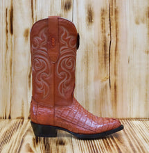 Load image into Gallery viewer, Los Altos Boots 990103 J-Toe Caiman Tail - Cognac
