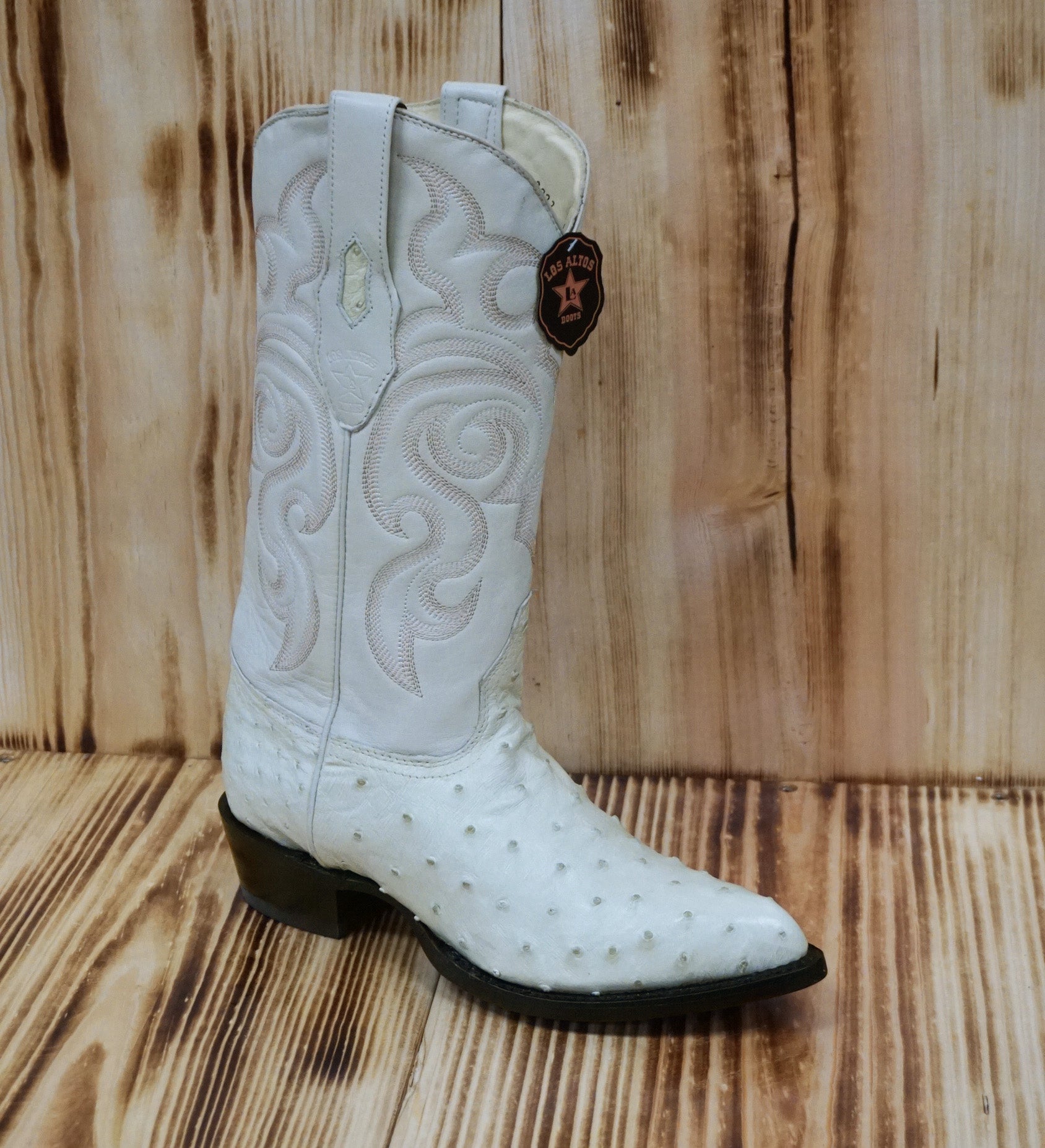 Los Altos Boots J-Toe Ostrich 990304 - Winterwhite
