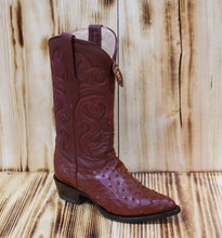 Load image into Gallery viewer, Los Altos Boots 990306 J-Toe Ostrich - Burgundy
