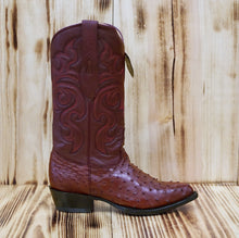 Load image into Gallery viewer, Los Altos Boots 990306 J-Toe Ostrich - Burgundy
