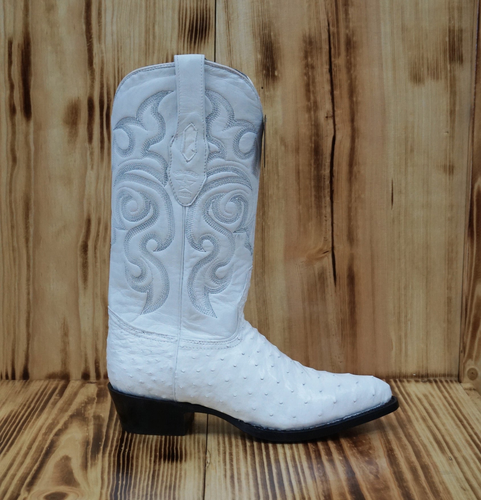 Los Altos Boots J-Toe Ostrich 990328- White