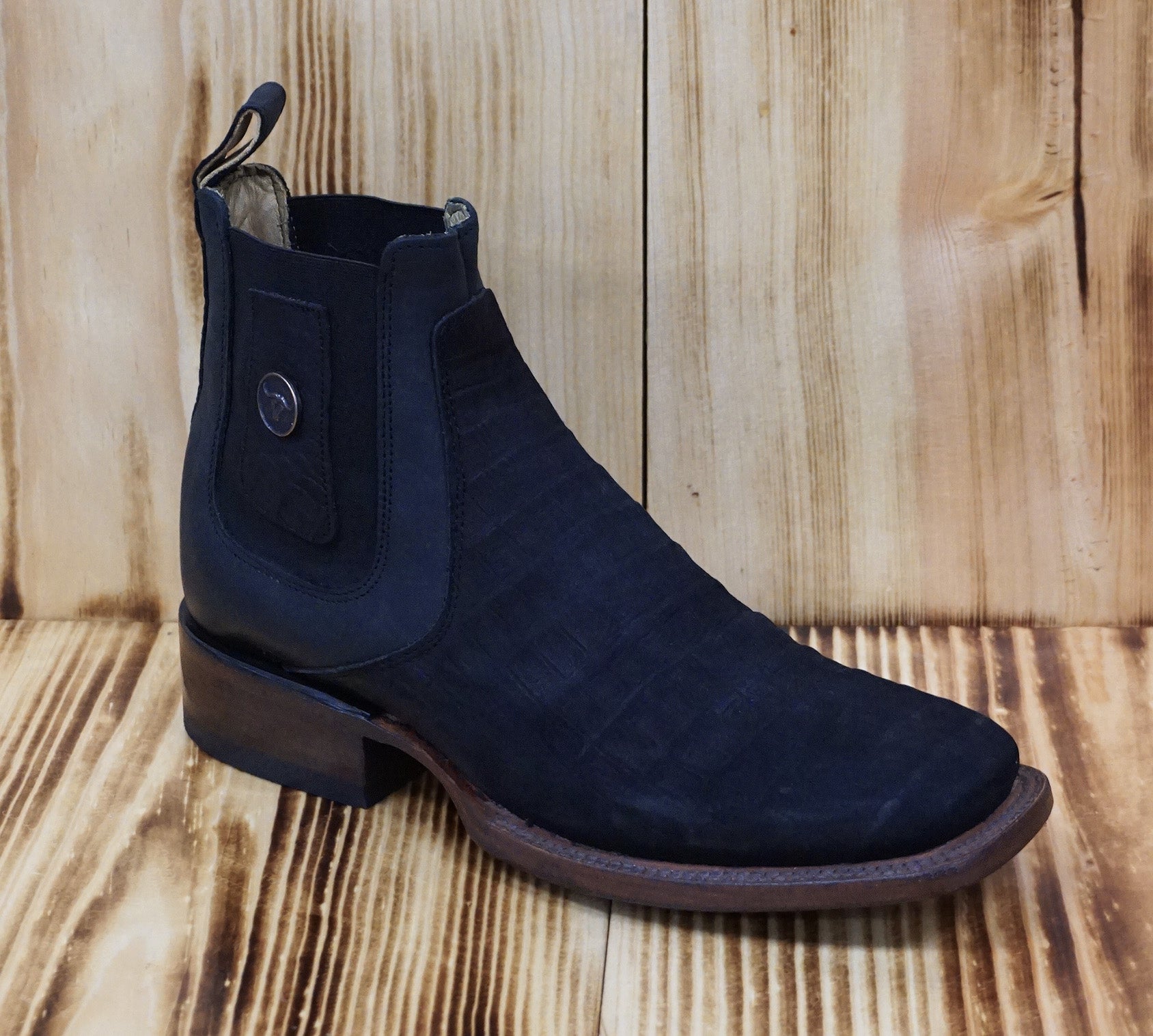 Hooch Men's Coco Belly Print Short Boot 800 - Nobuck Black