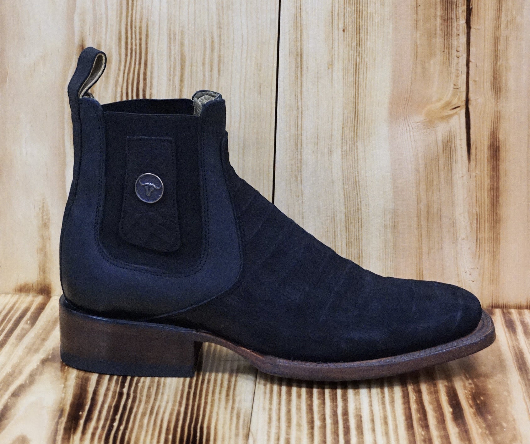 Hooch Men's Coco Belly Print Short Boot 800 - Nobuck Black