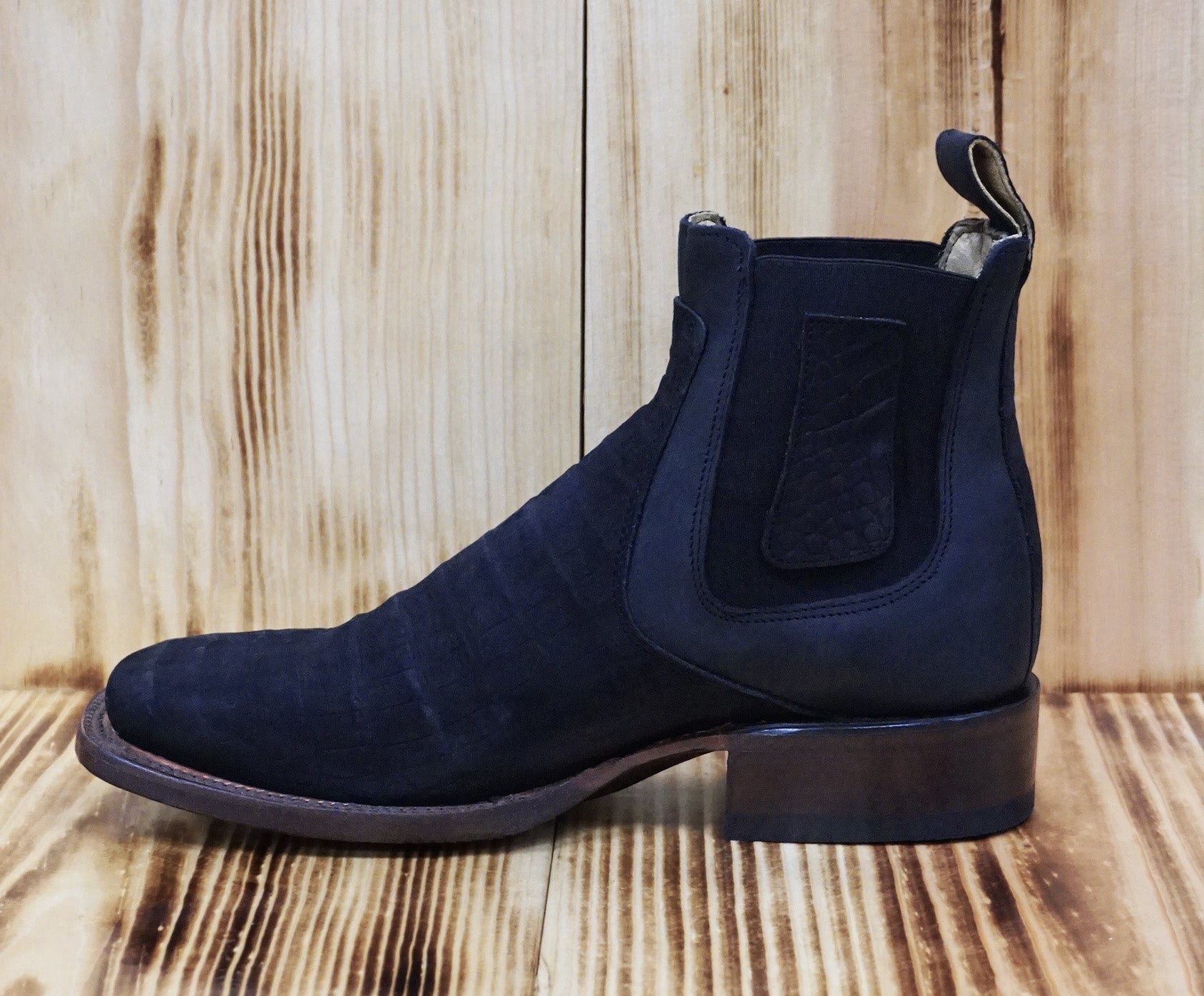 Hooch Men's Coco Belly Print Short Boot 800 - Nobuck Black