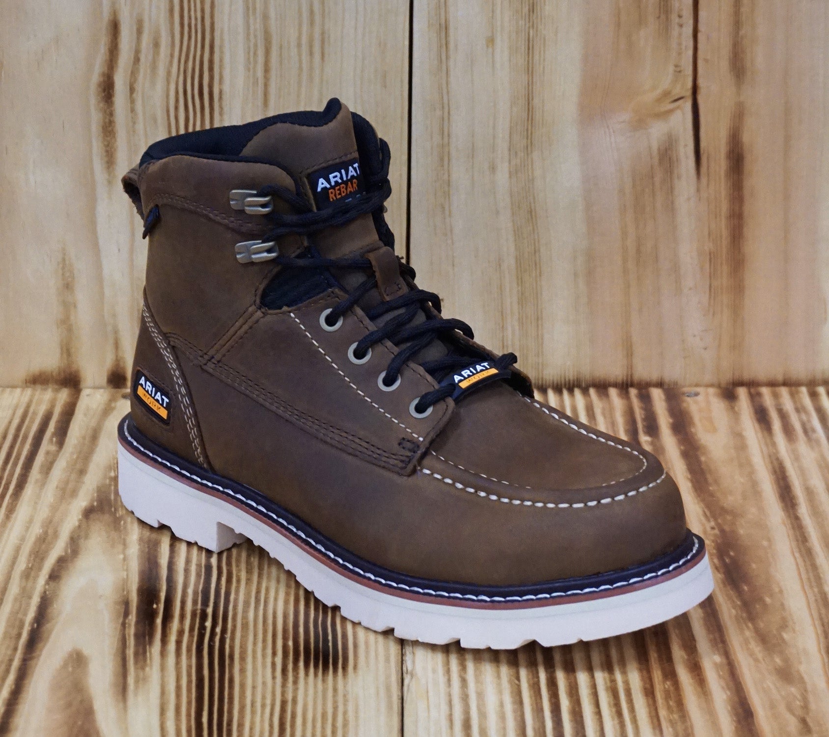 Ariat Men's Rebar Lift 6" H20 Round Toe 10046877 - Distressed Brown