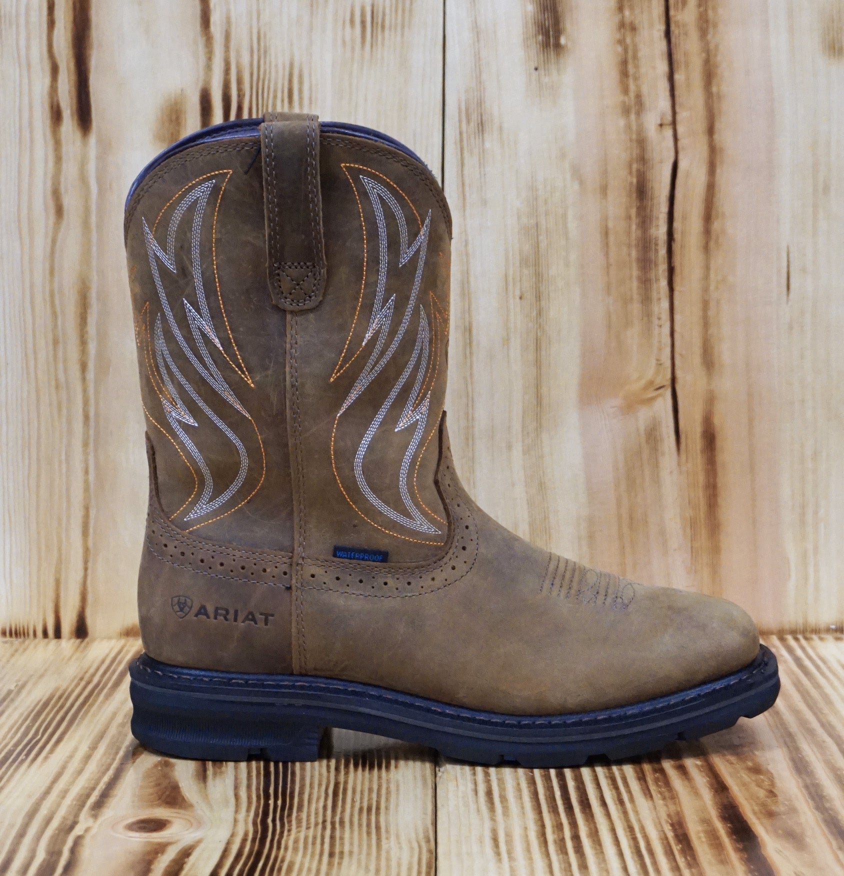 Ariat Men's Sierra Shock Shield H20 Wide Square Toe 10044545 - Distressed Brown