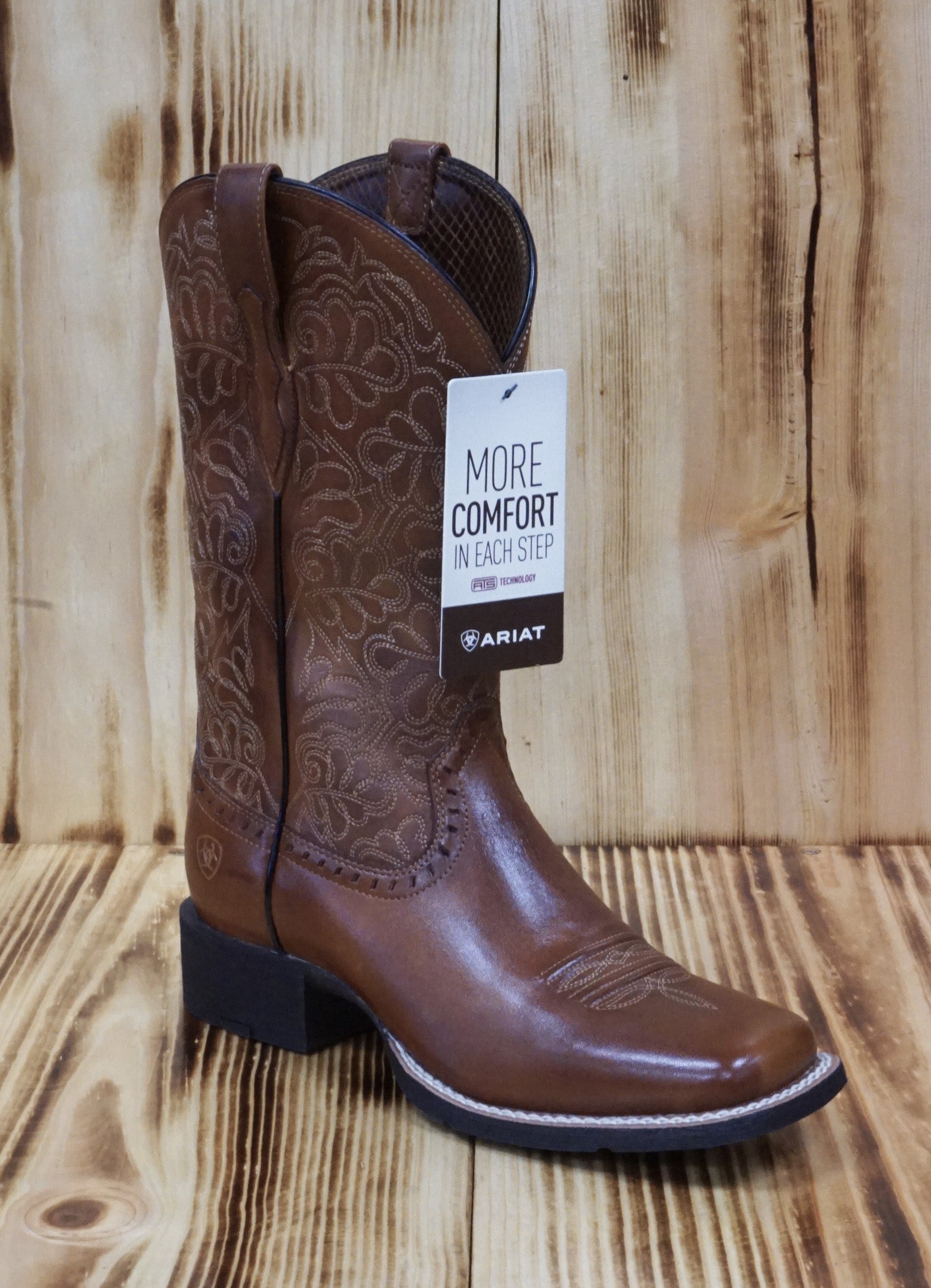 Ariat Women's Round Up Remuda Wide Square Toe 10019905 - Naturally Rich
