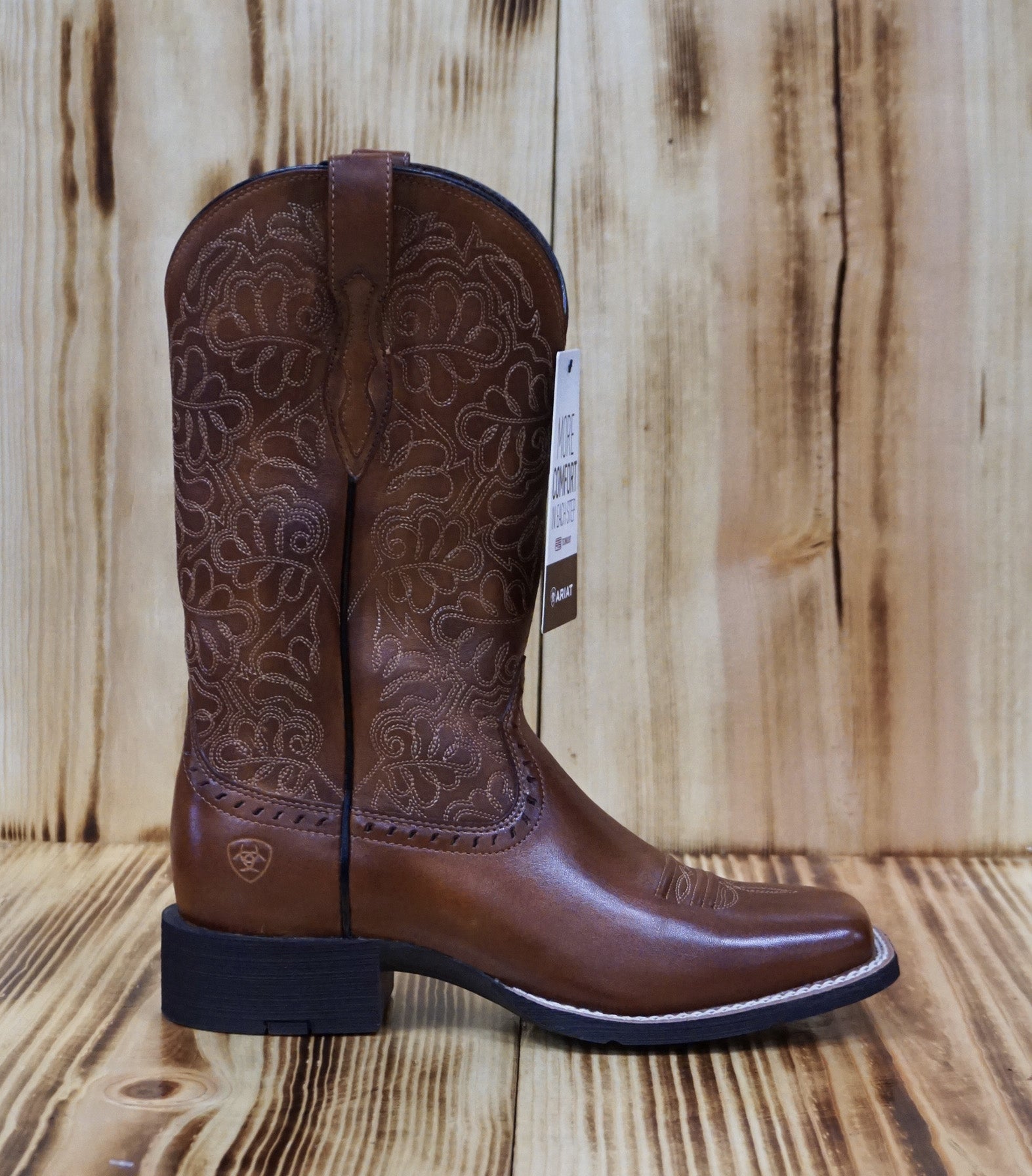 Ariat Women's Round Up Remuda Wide Square Toe 10019905 - Naturally Rich