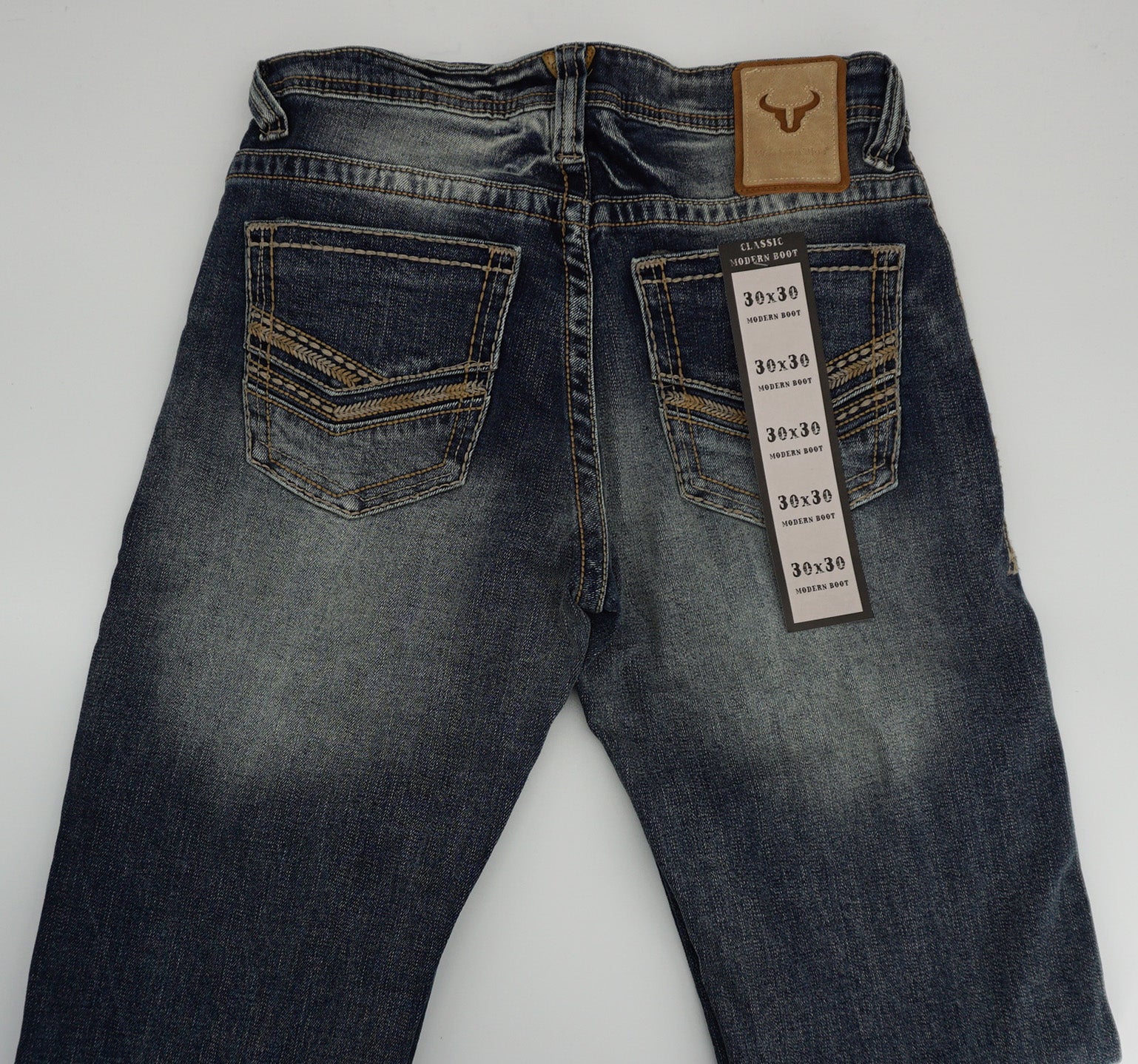 Western Blue Men's Classic Modern Boot Jeans 424