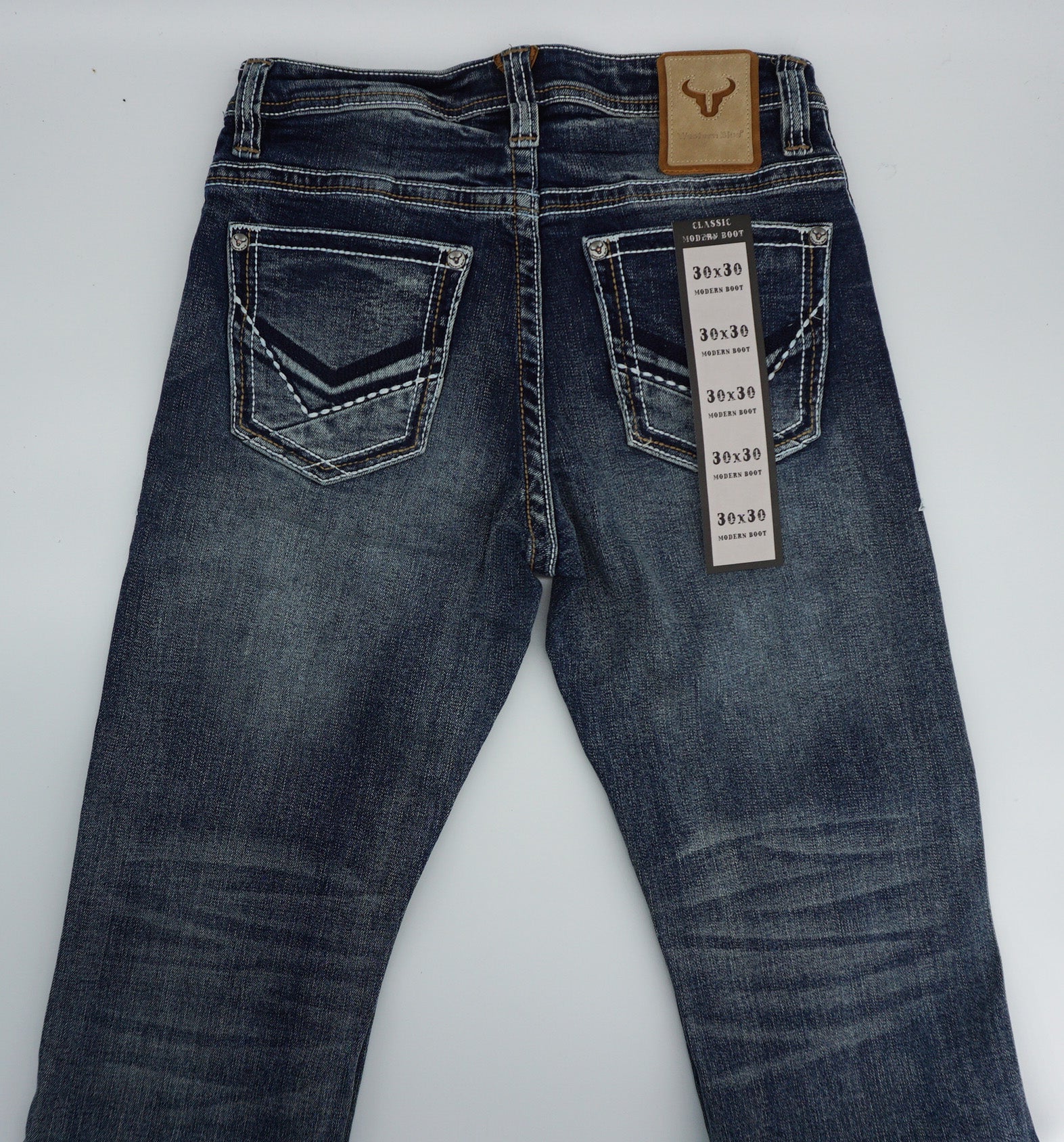 Western Blue Men's Classic Modern Boot Jeans 428h