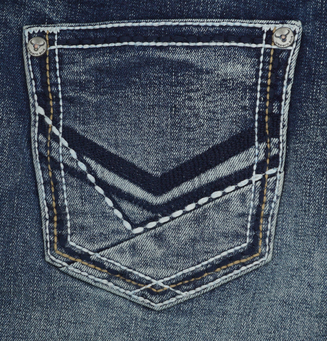 Western Blue Men's Classic Modern Boot Jeans 428h