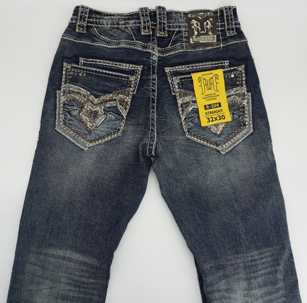 Rock In LA Men's Straight Fit Jeans 334