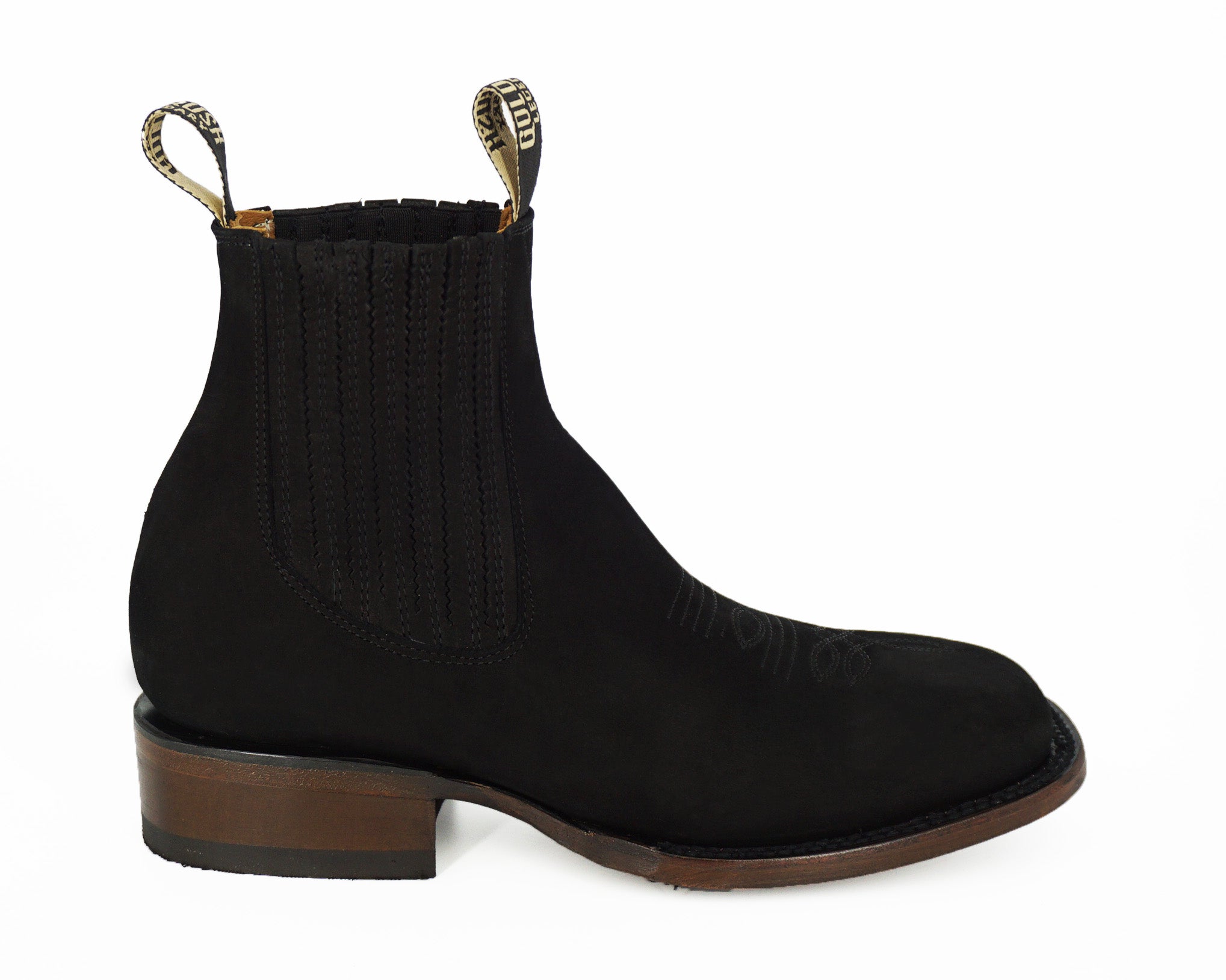 Gold Rush Men's Short Boot IST143C or 1S0143- Nobuck Negro