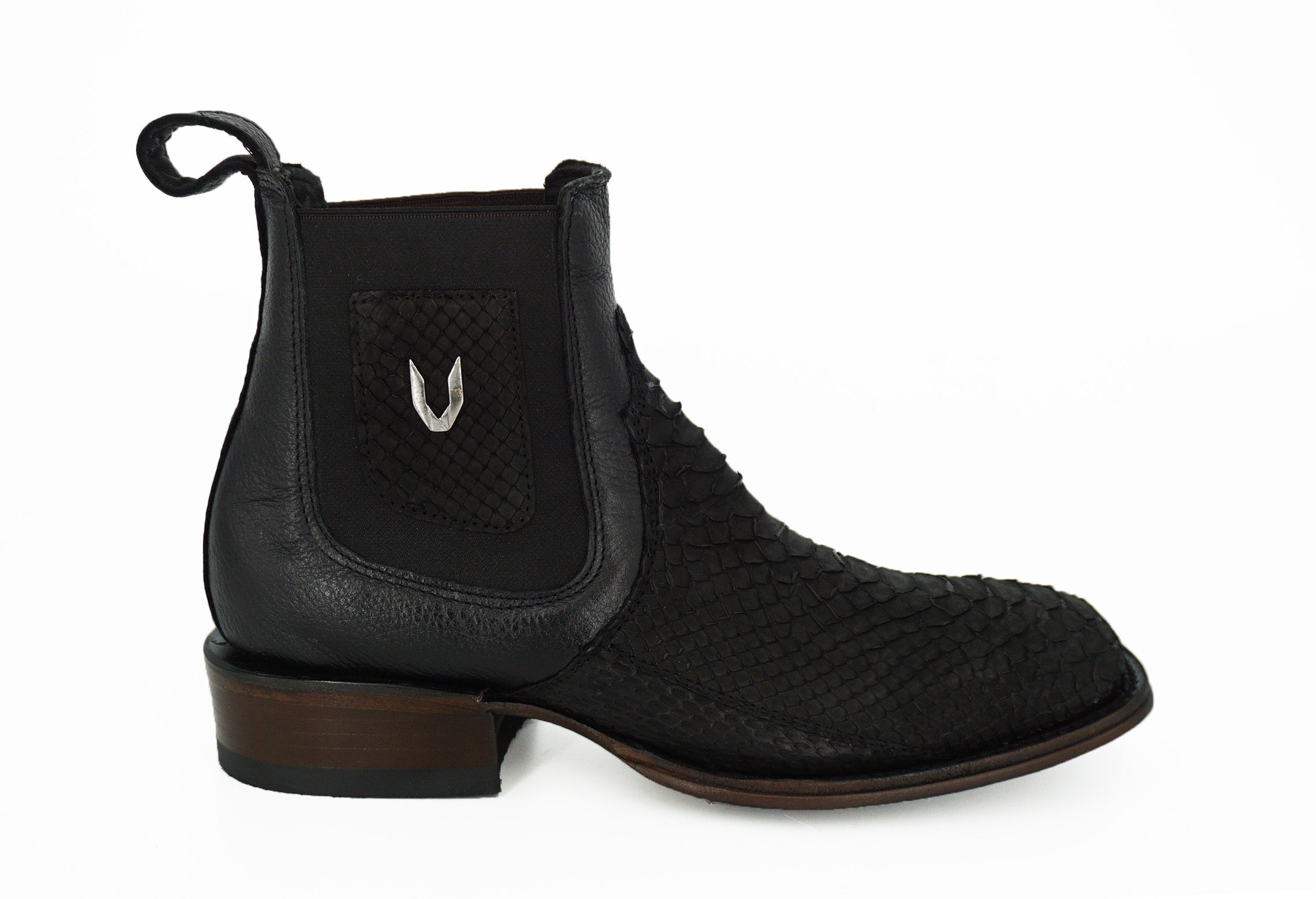 Vestigium Short Boot 82BN5705 Python - Nobuck Black