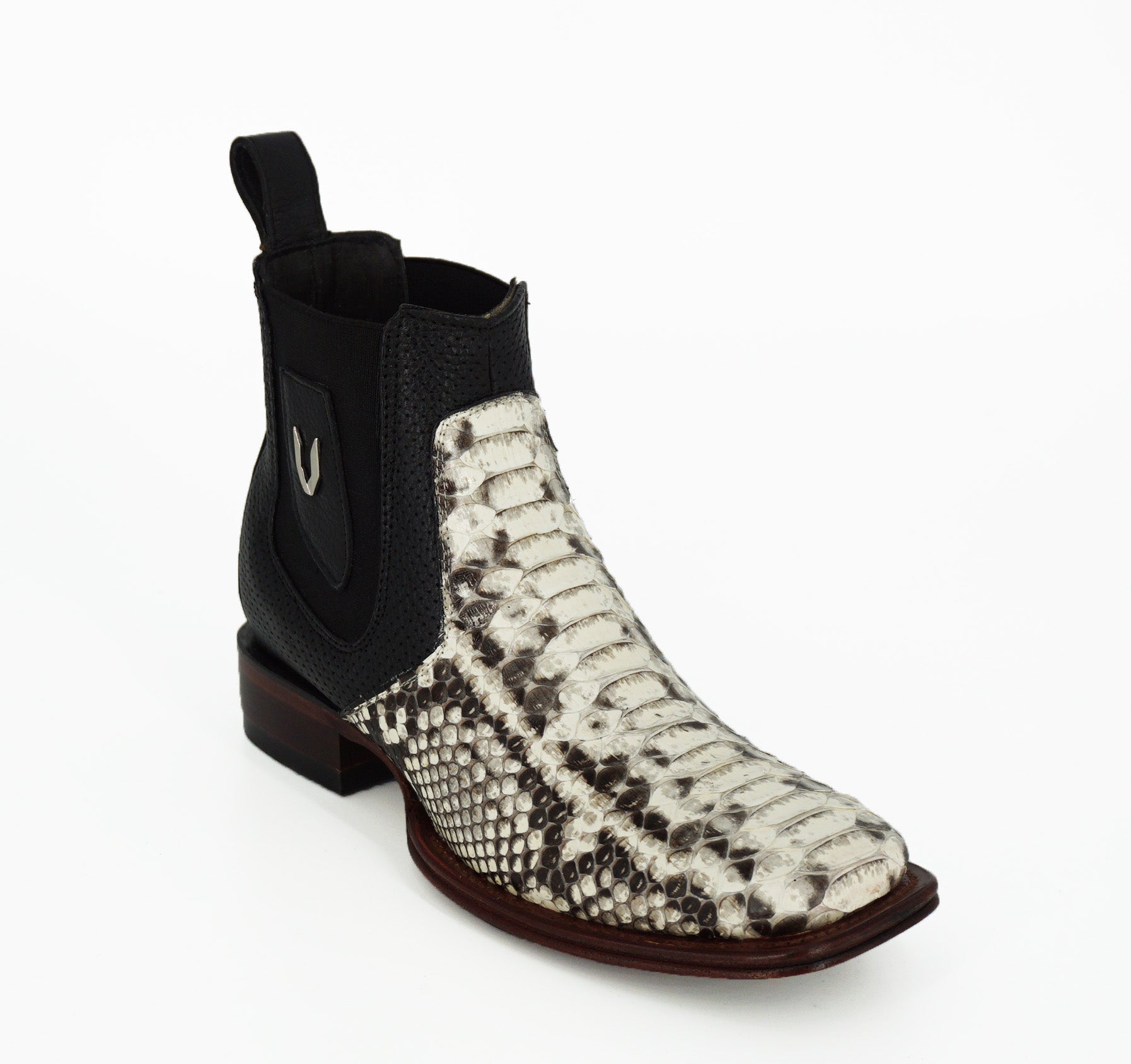 Vestigium Wide Square Toe Short Boot 82B5749 Python - Natural