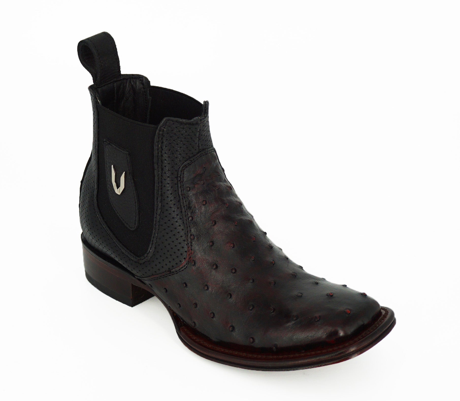 Vestigium Short Boot Ostrich 82B0318 - Blackcherry