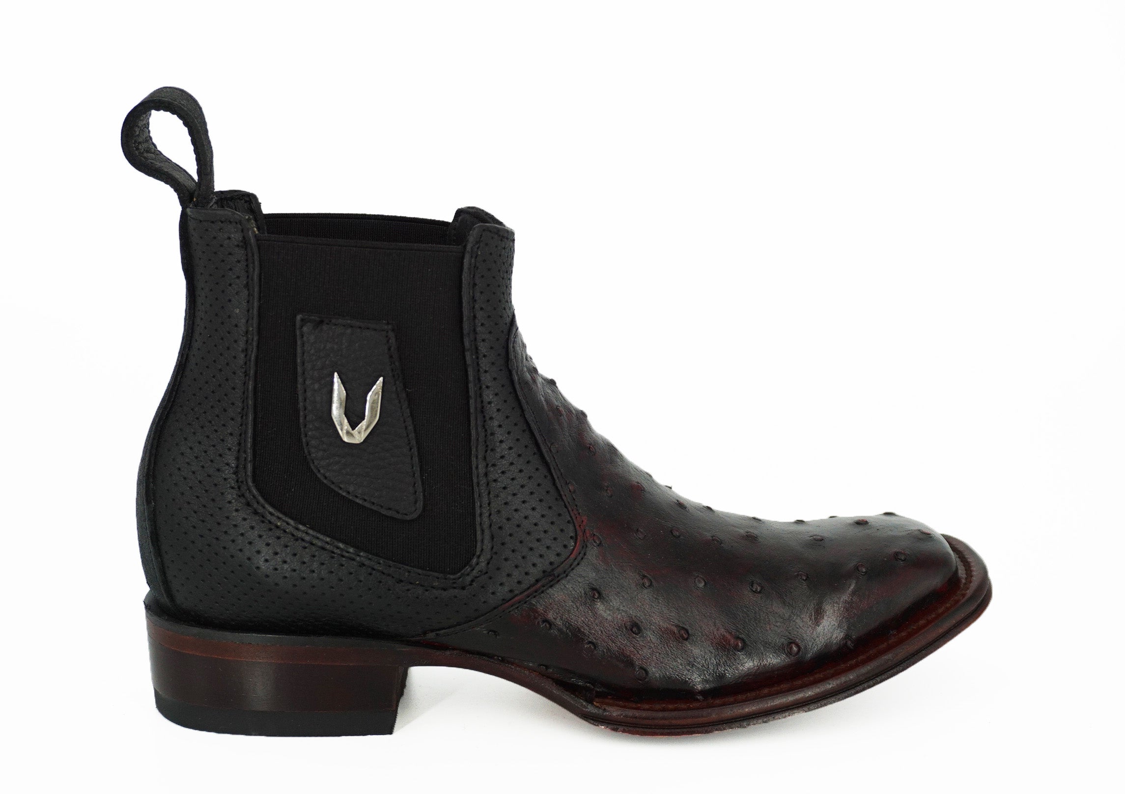 Vestigium Short Boot Ostrich 82B0318 - Blackcherry