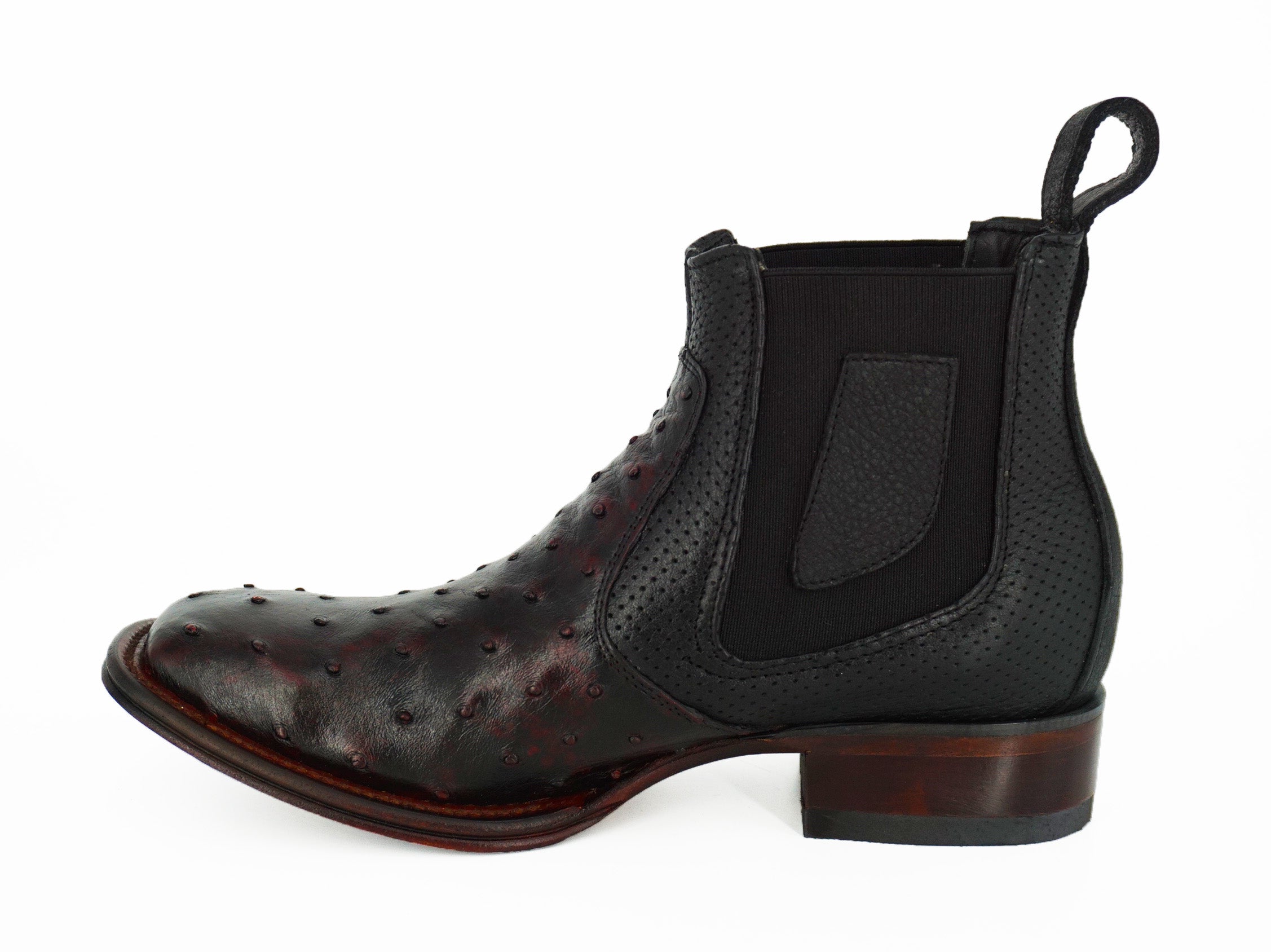 Vestigium Short Boot Ostrich 82B0318 - Blackcherry