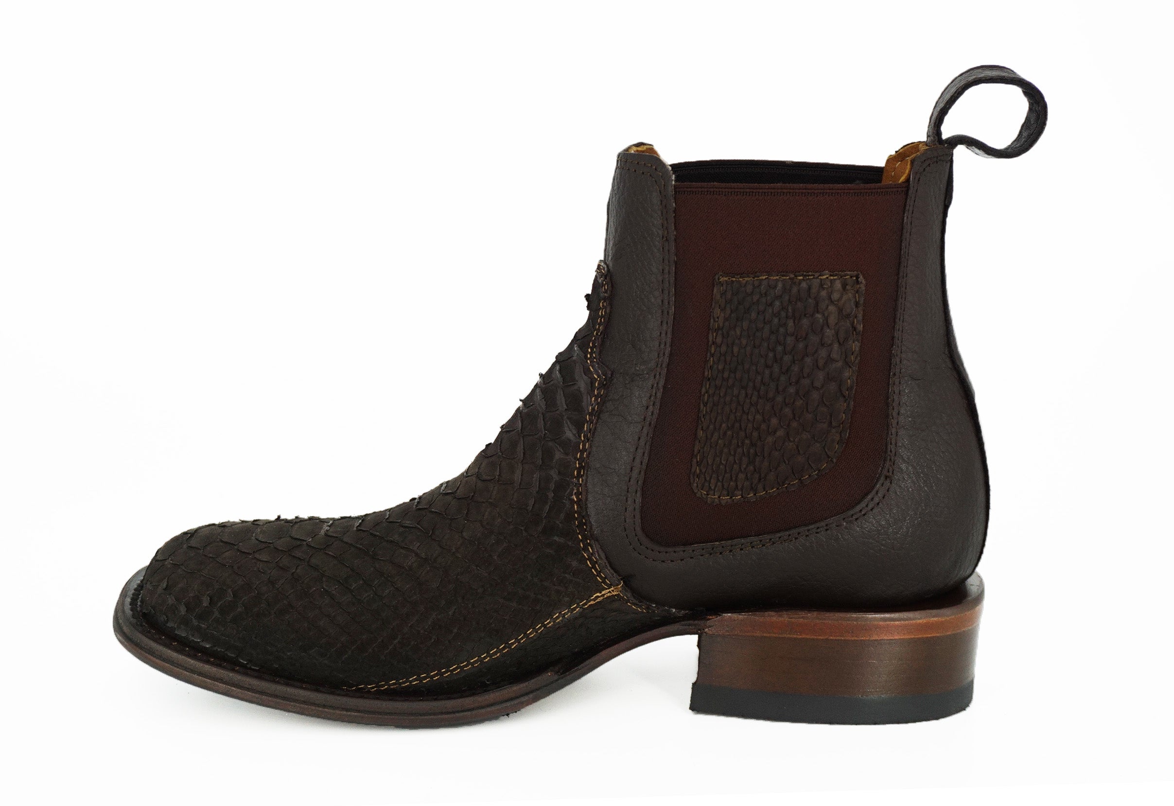 Vestigium Short Boot 82BN5707 Python - Nobuck Brown