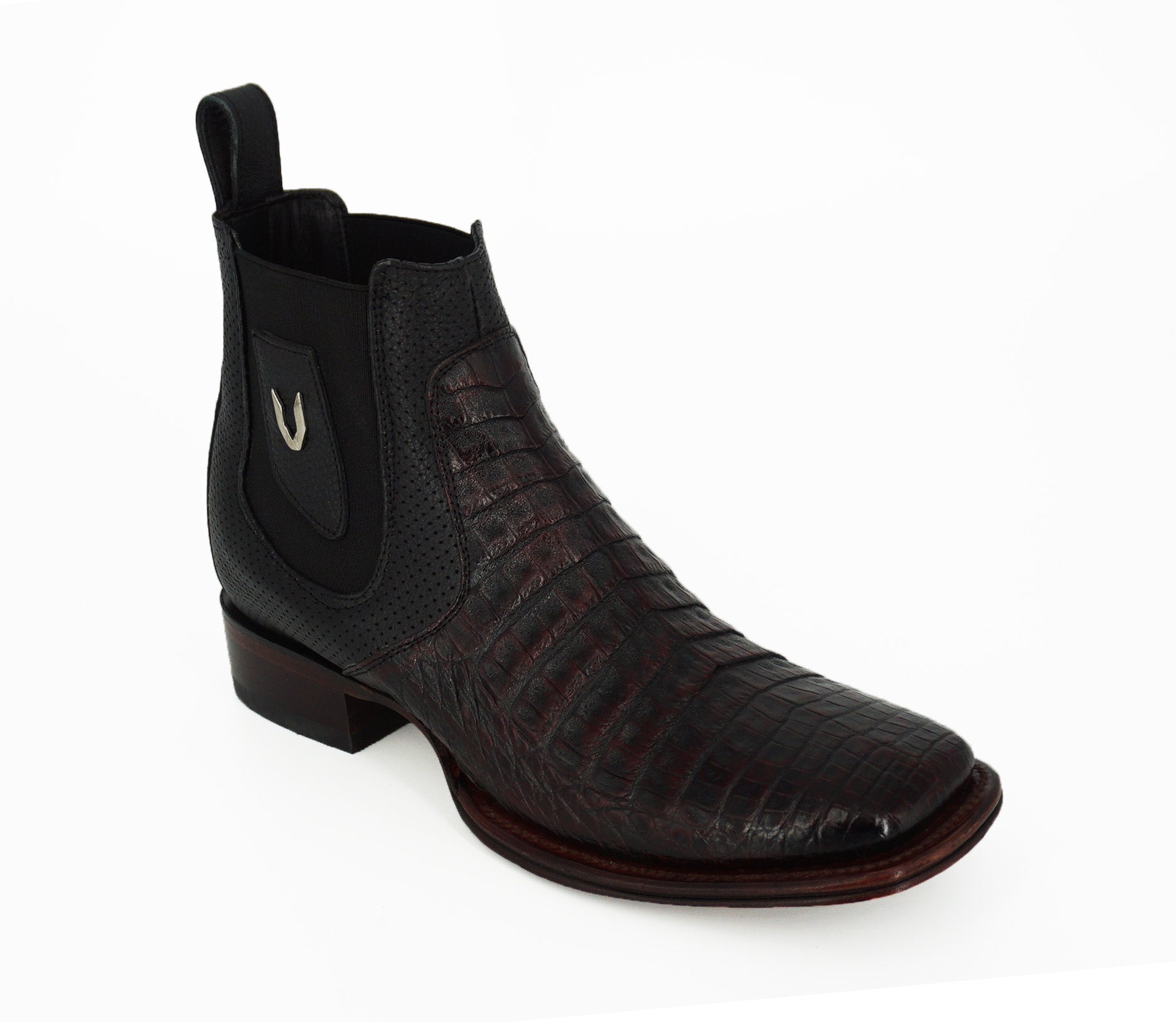 Vestigium Short Boot Caiman Belly 82B8218 - Blackcherry