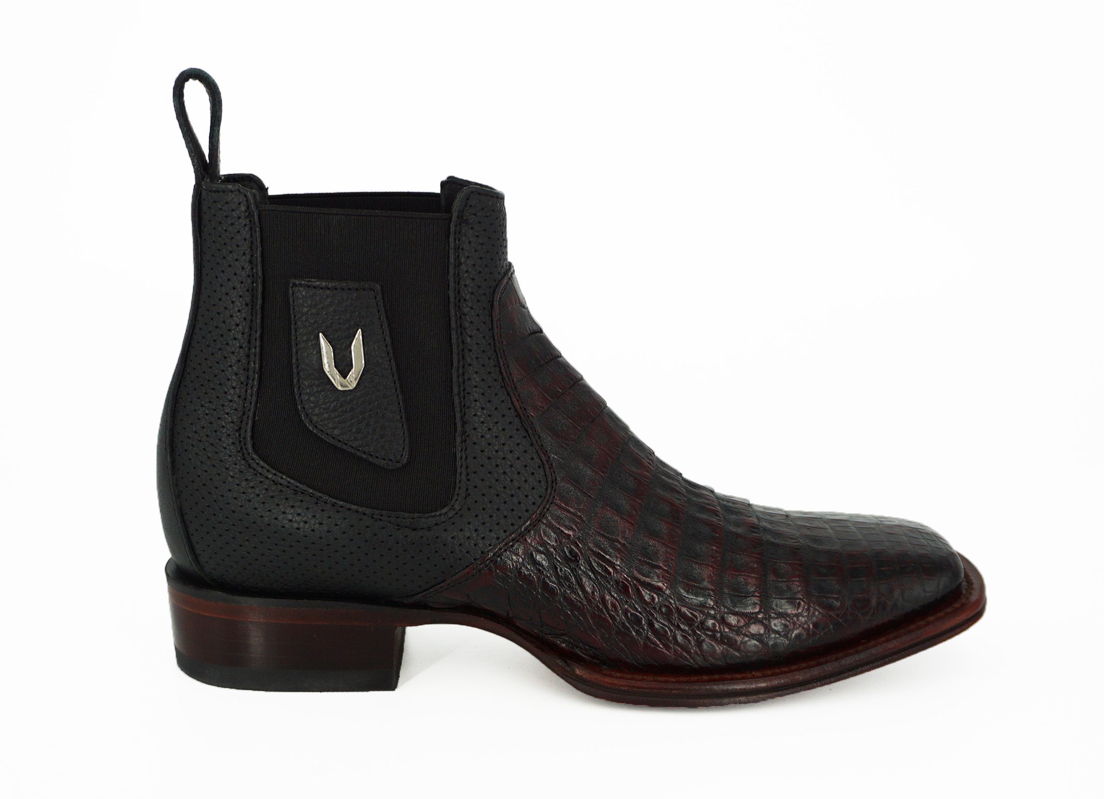 Vestigium Short Boot Caiman Belly 82B8218 - Blackcherry