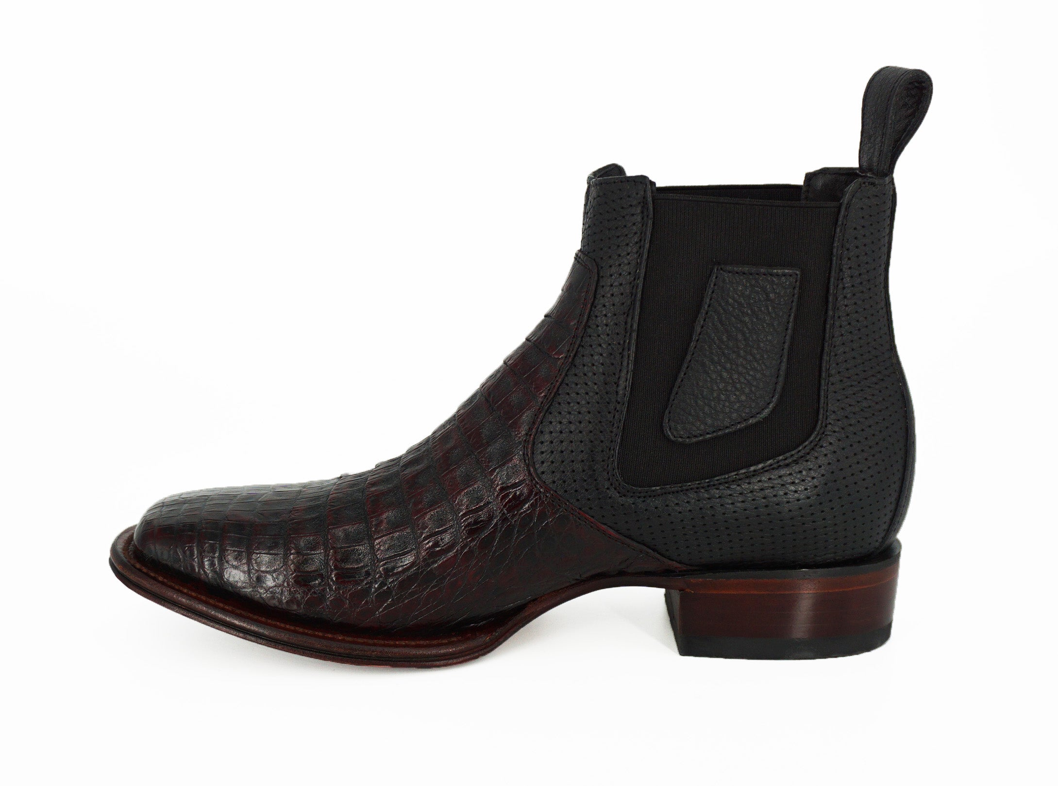 Vestigium Short Boot Caiman Belly 82B8218 - Blackcherry