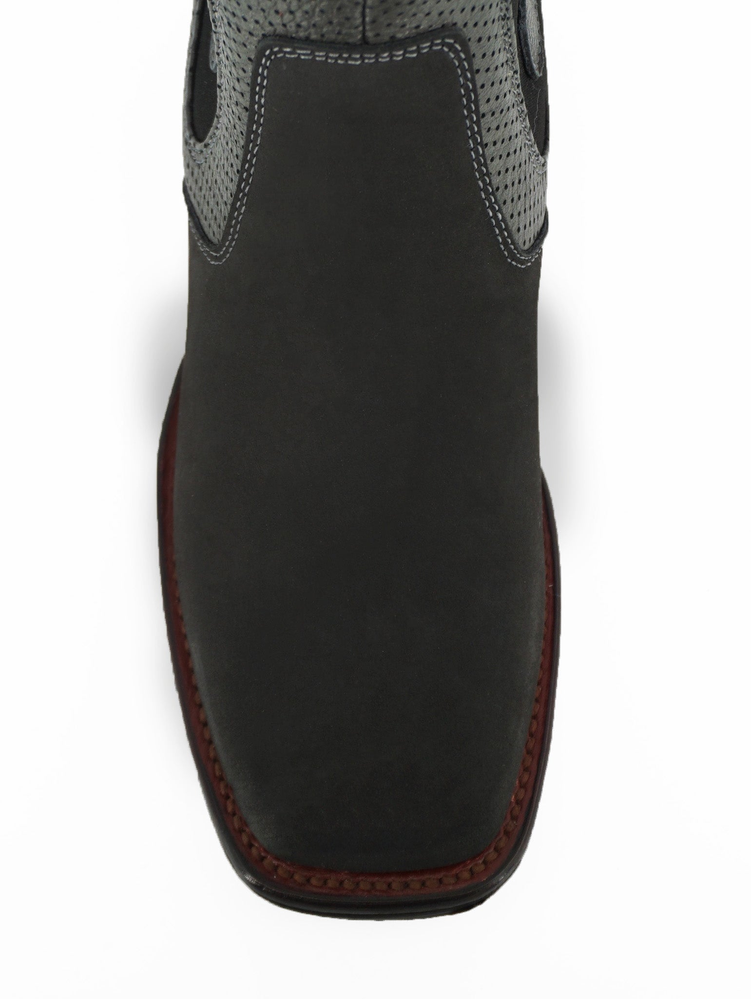 Vestigium Wide Square Toe Short Boot 82B6309 - Nobuck Gray