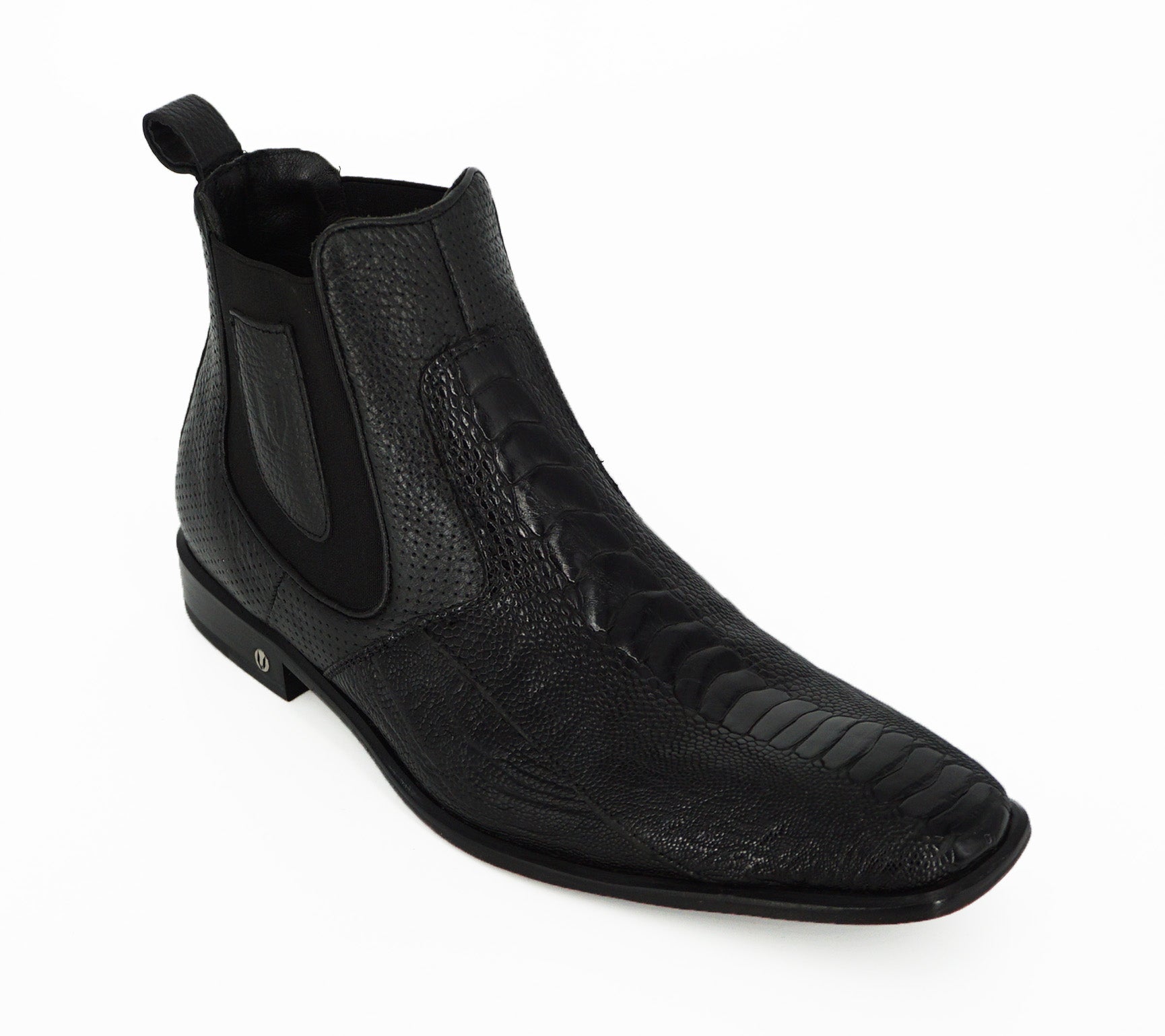 Vestigium Short Boot Ostrich Leg BV010505 - Black