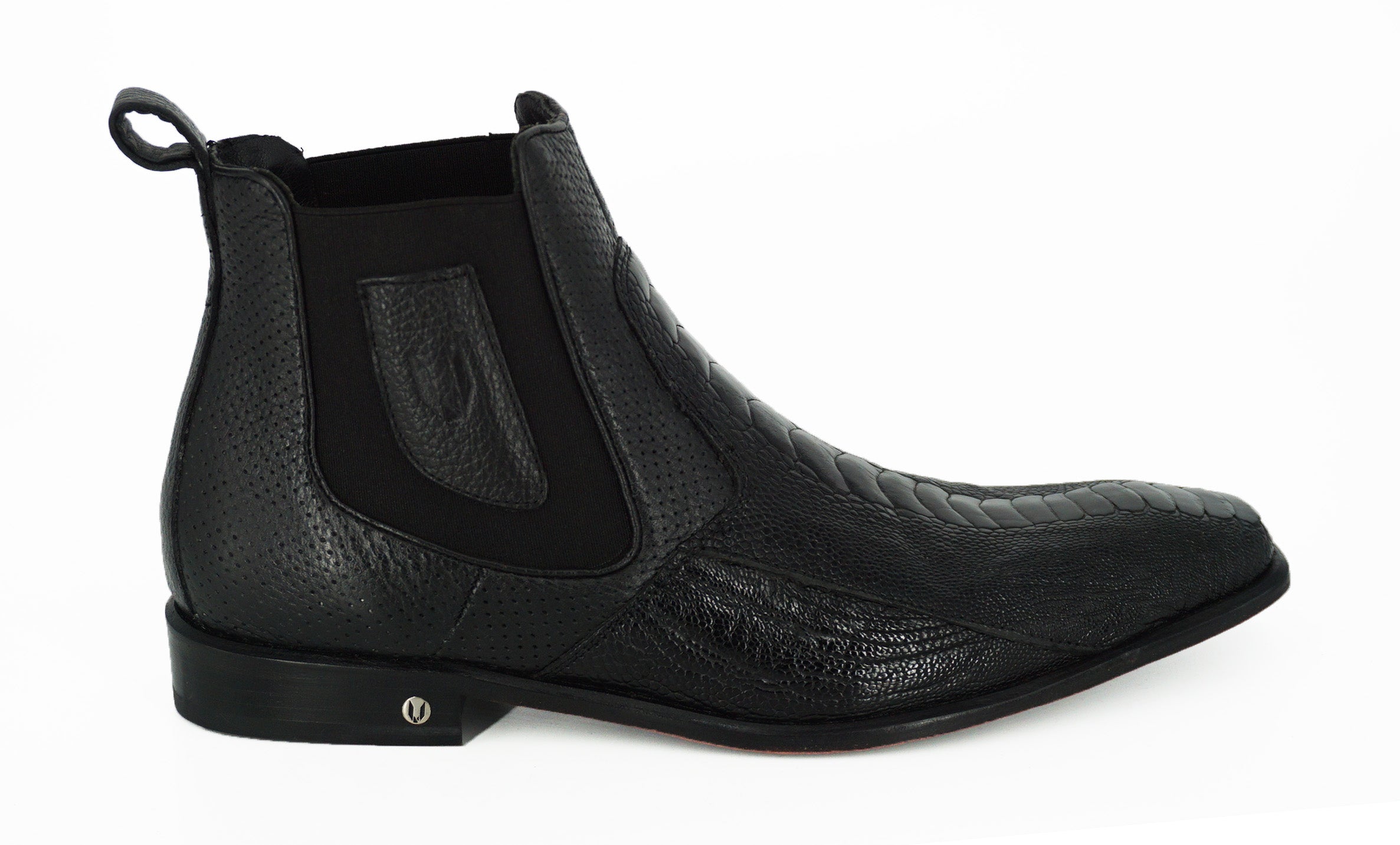 Vestigium Short Boot Ostrich Leg BV010505 - Black