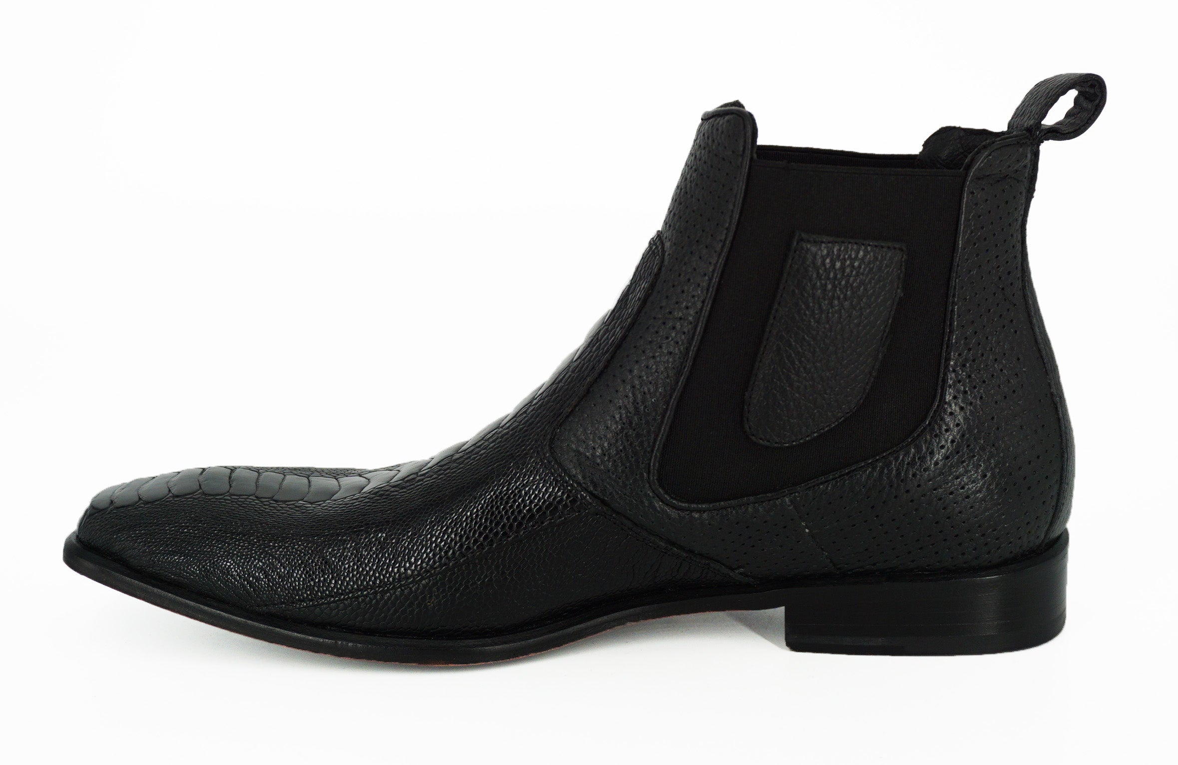 Vestigium Short Boot Ostrich Leg BV010505 - Black