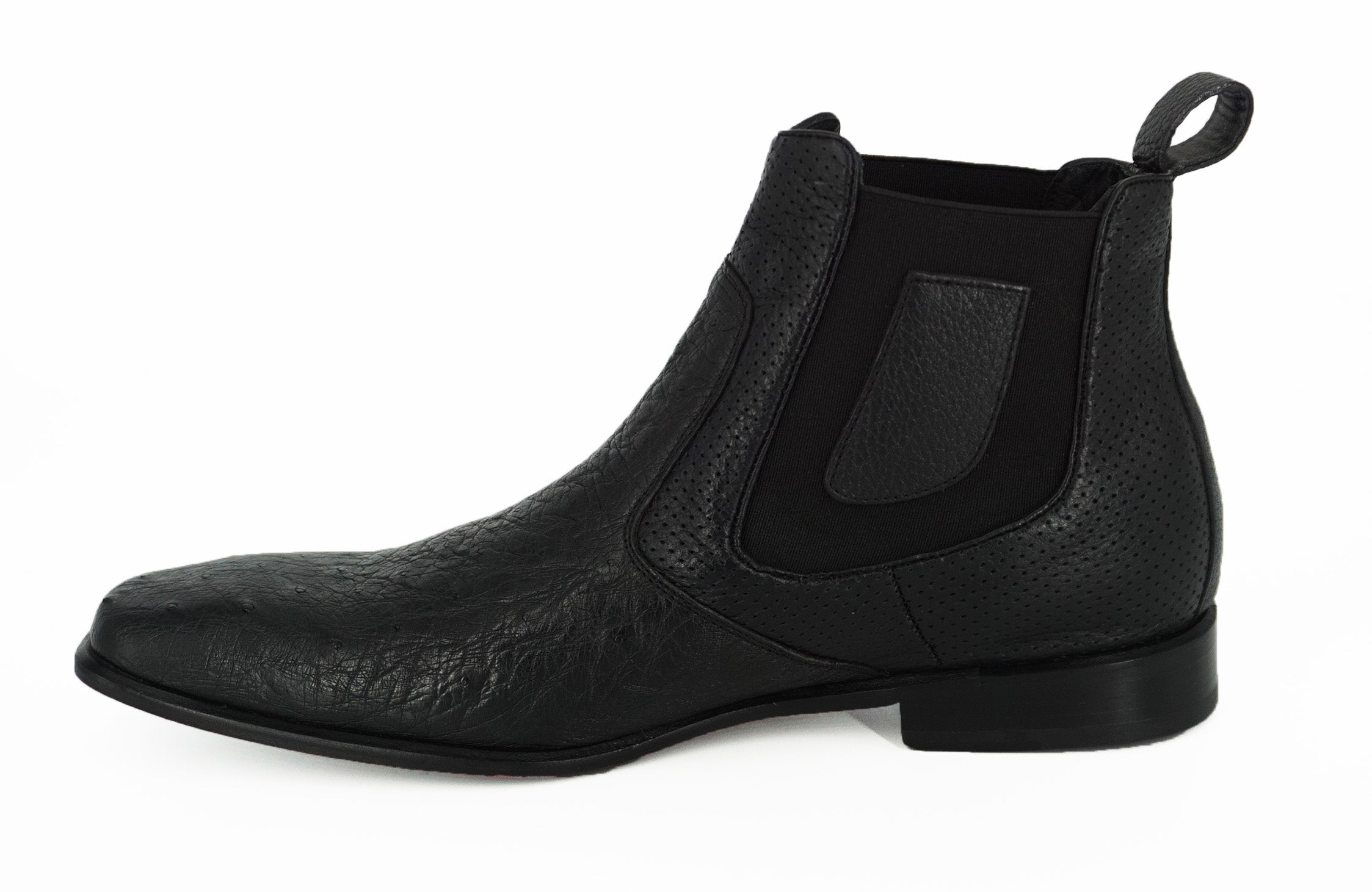 Vestigium Short Boot Smooth Ostrich BV010405 - Black