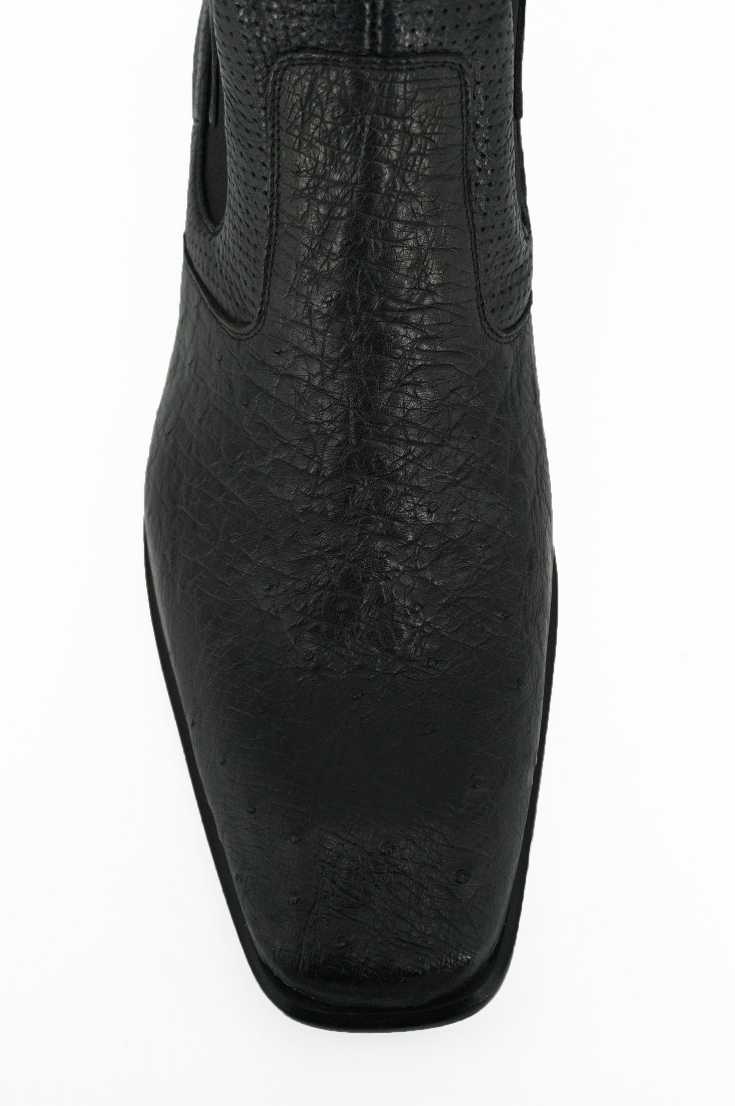 Vestigium Short Boot Smooth Ostrich BV010405 - Black